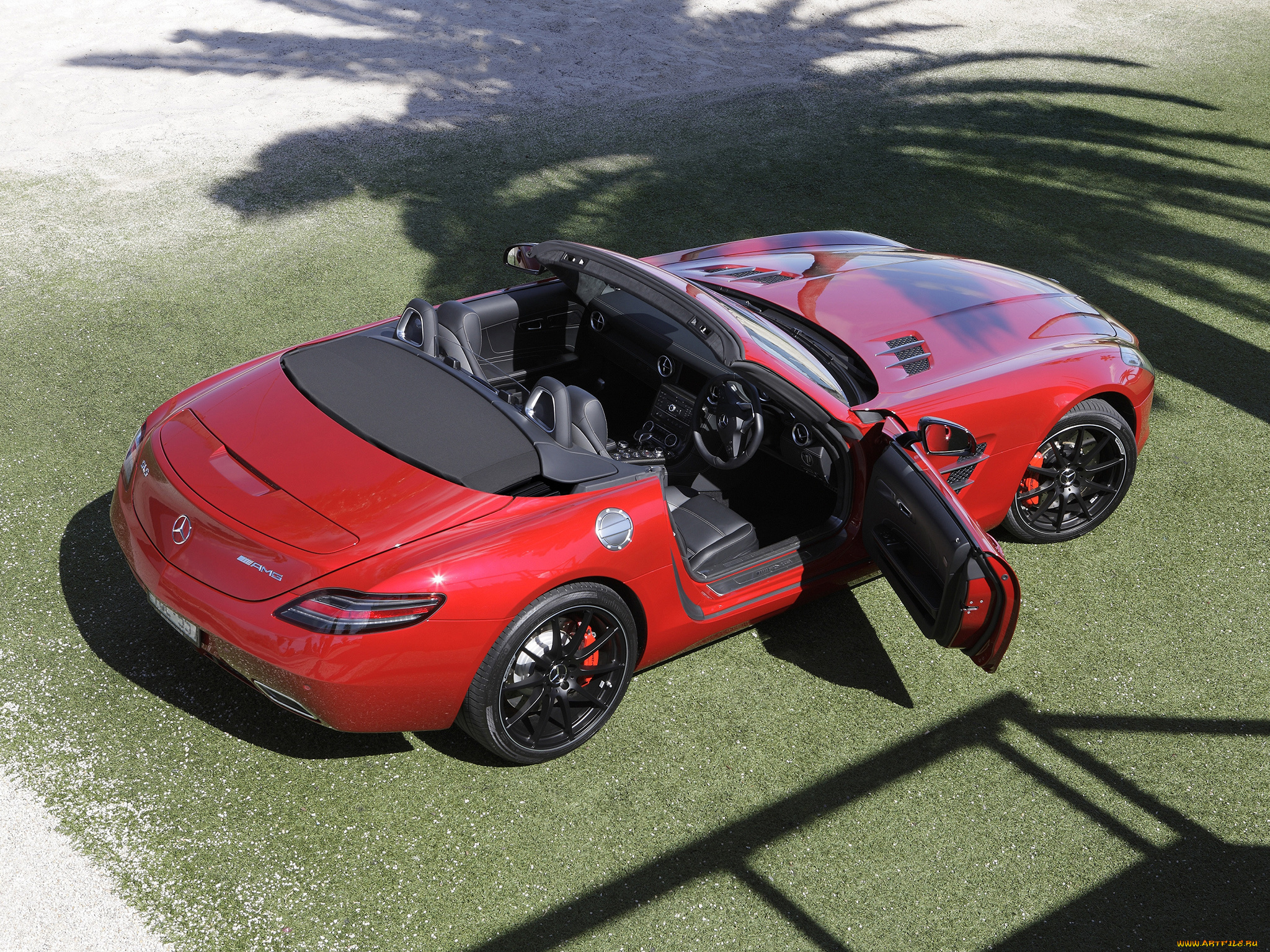 автомобили, mercedes-benz, r197, au-spec, roadster, amg, sls, 63, красный