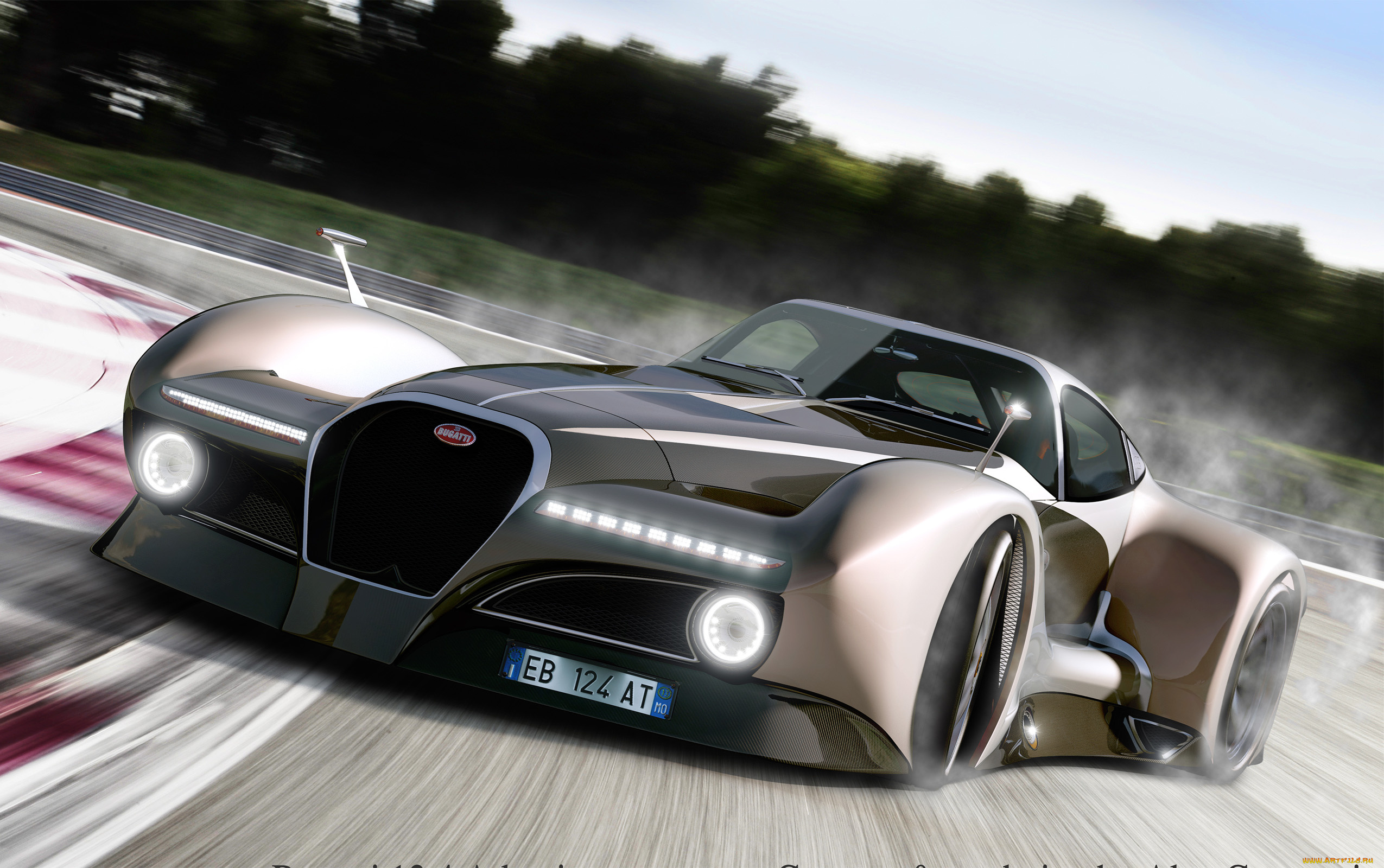 автомобили, 3д, bugatti