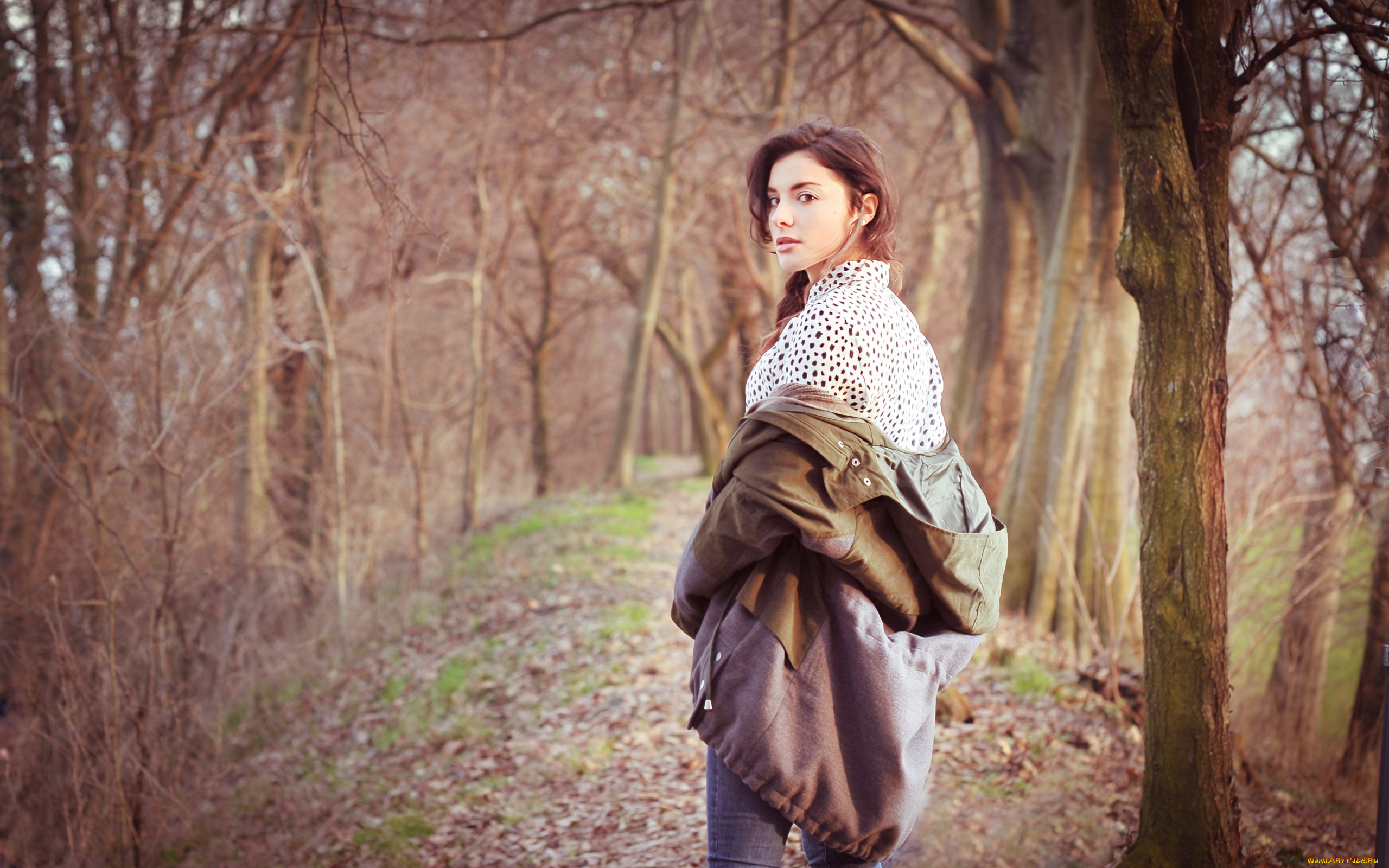 девушки, -unsort, , брюнетки, , шатенки, брюнетка, девушка, рубашка, куртка, взгляд