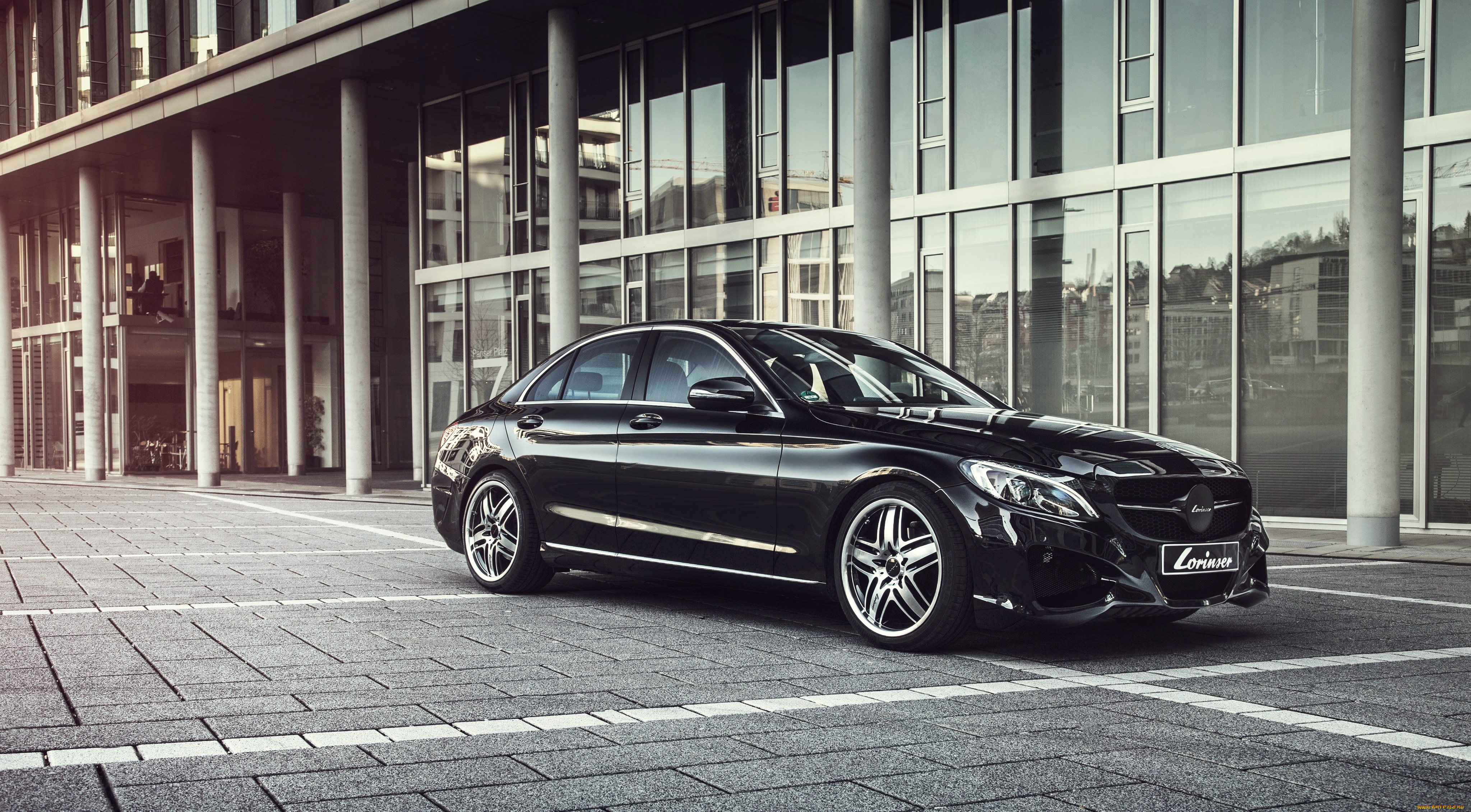 автомобили, mercedes-benz, 2014г, w205, c-klasse, lorinser, темный