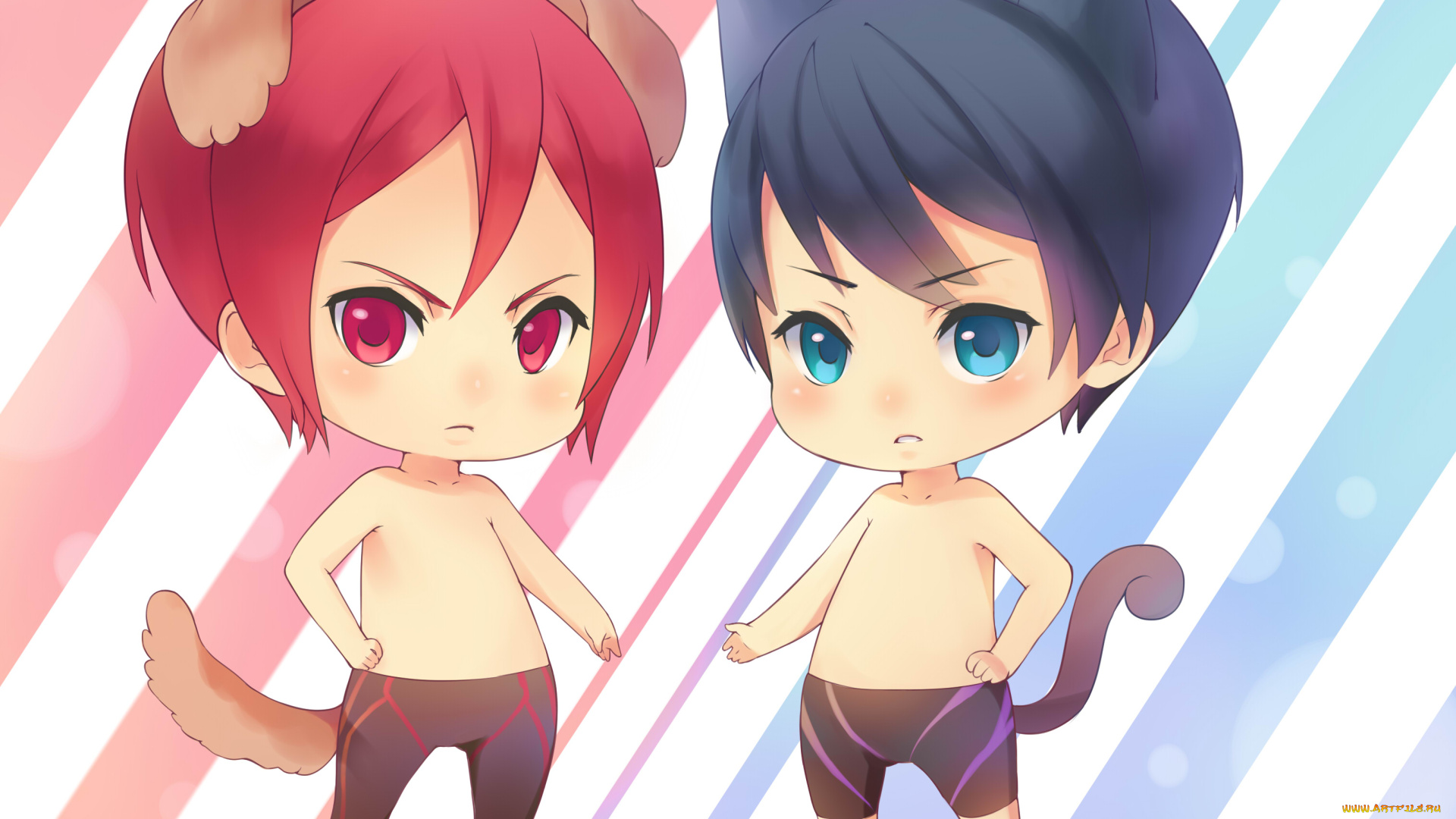 аниме, free, малыши, мальчики