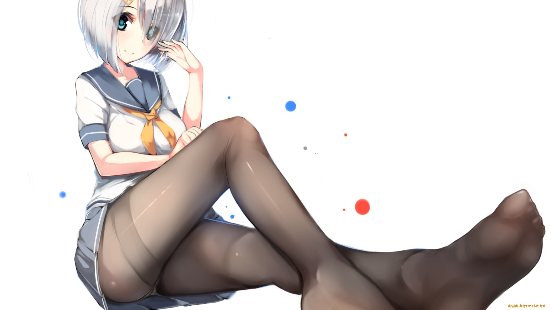 аниме, kantai, collection, gin00, kancolle, hamakaze, kantai, collection