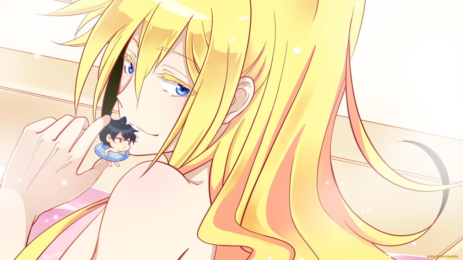 аниме, orenchi, no, furo, jijou, русал, вакаса