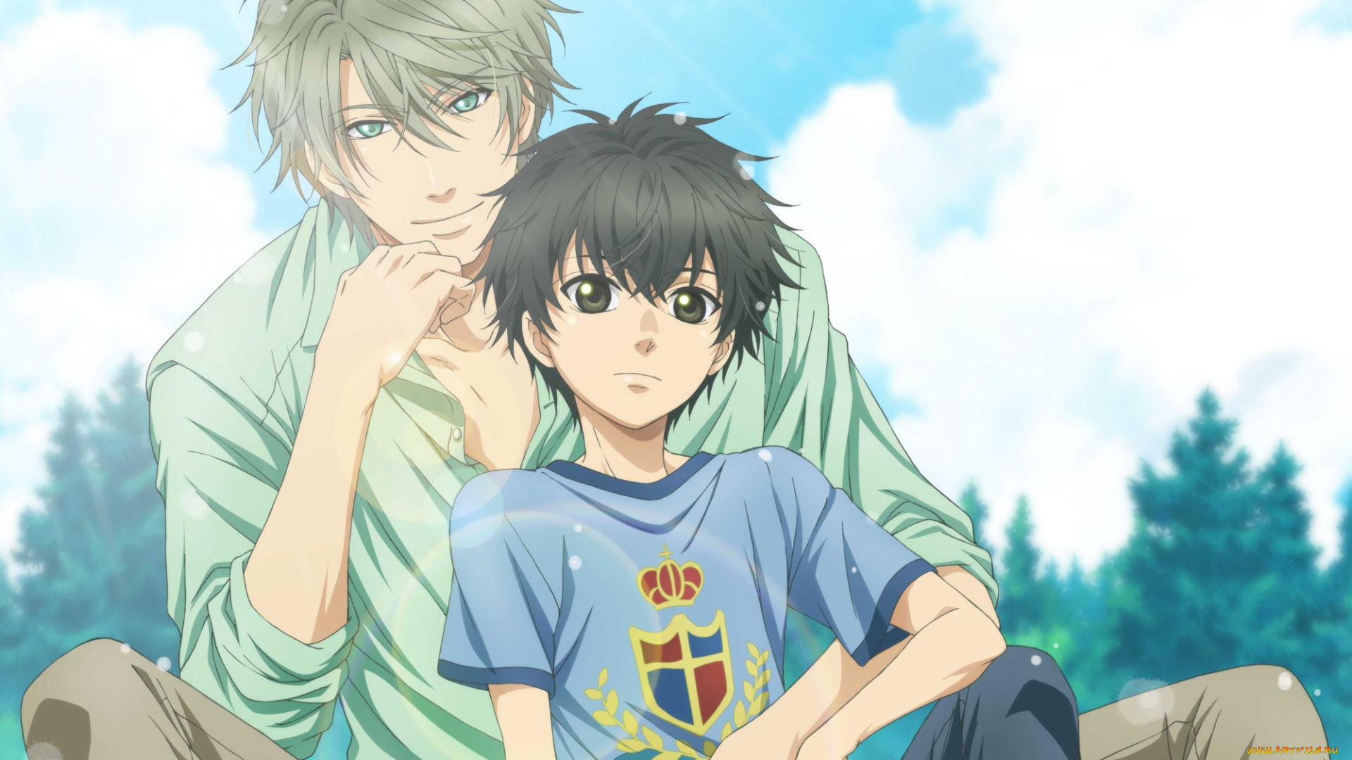 аниме, super, lovers, super, lovers, парни