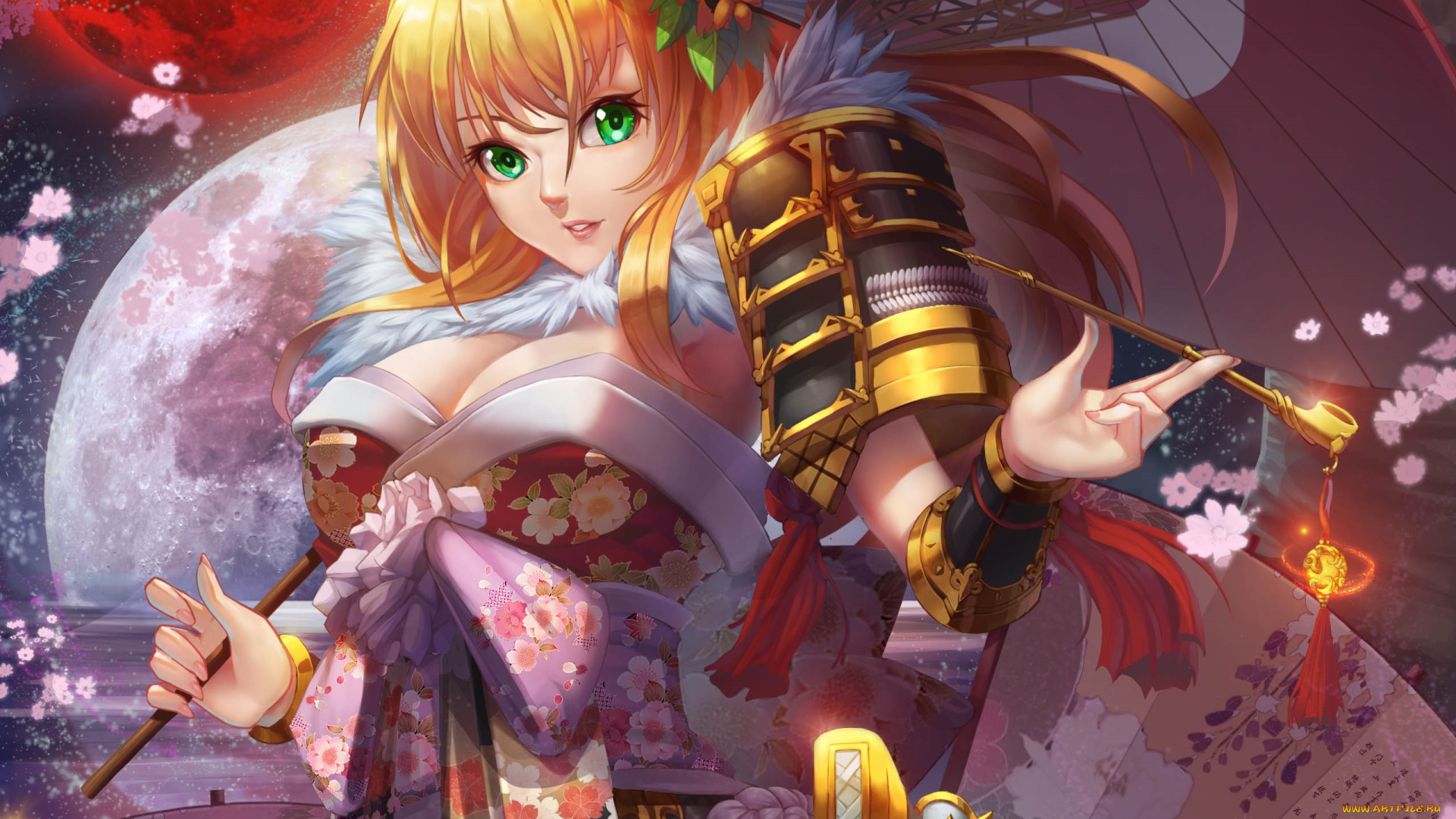 аниме, unknown, , другое, девушка, зонт