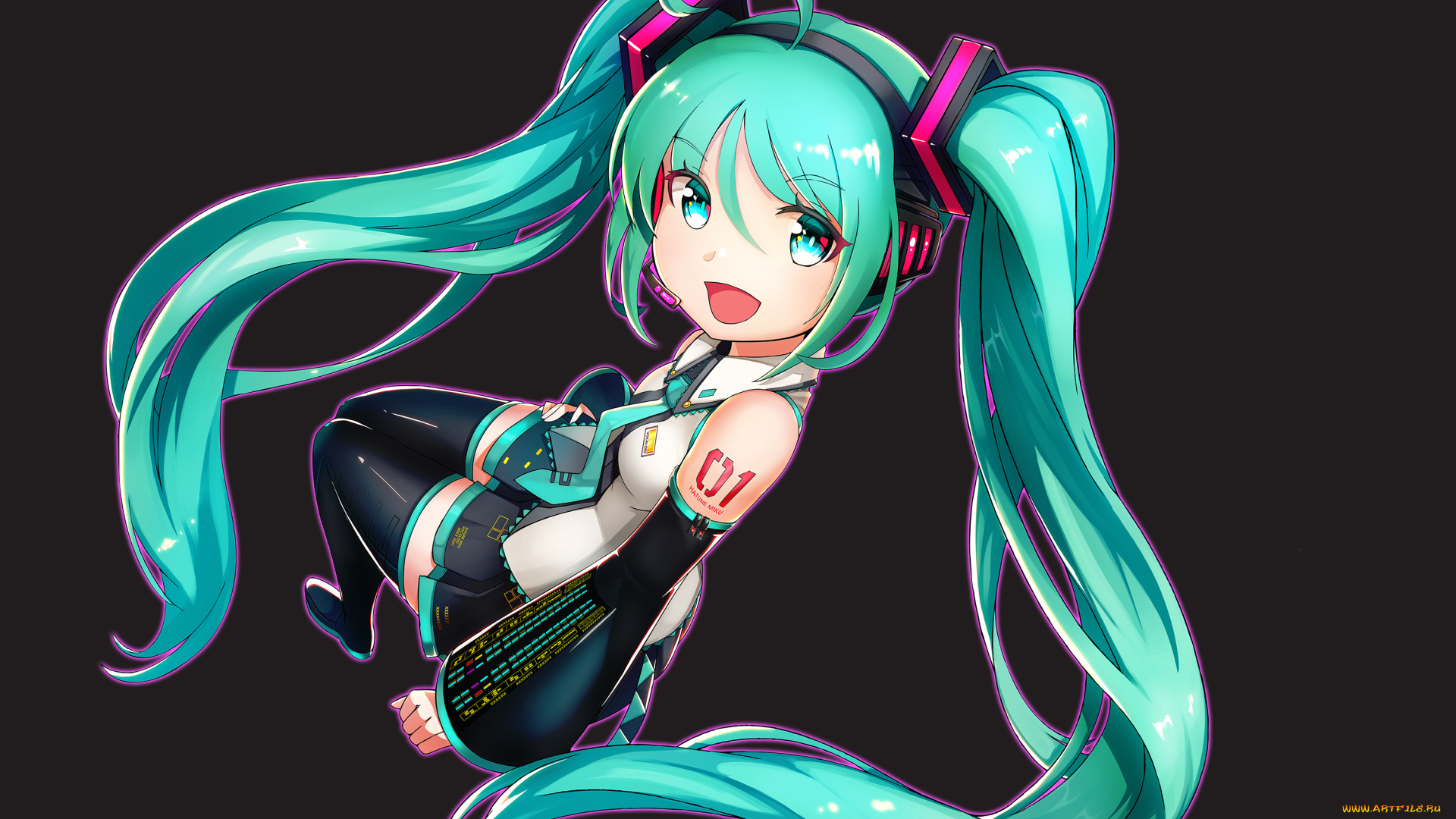 аниме, vocaloid, hatsune, miku