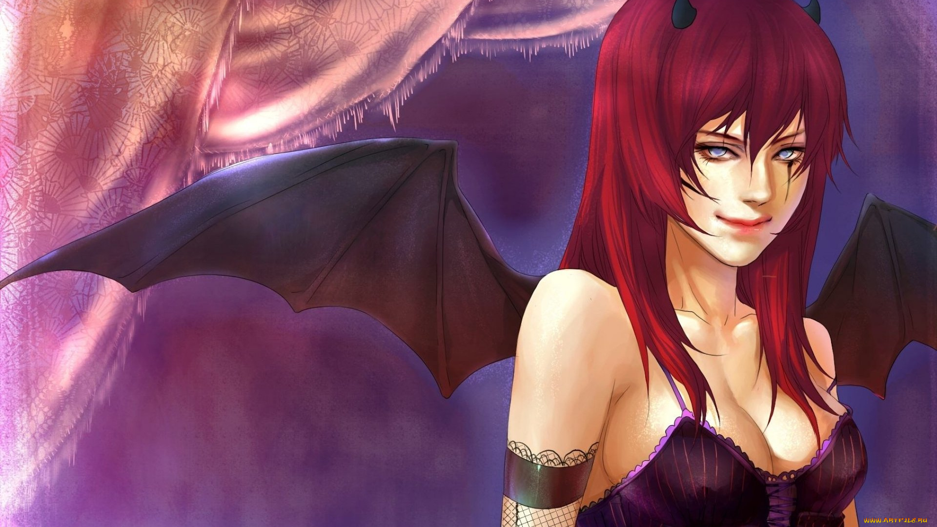 фэнтези, демоны, демон, девушка, арт