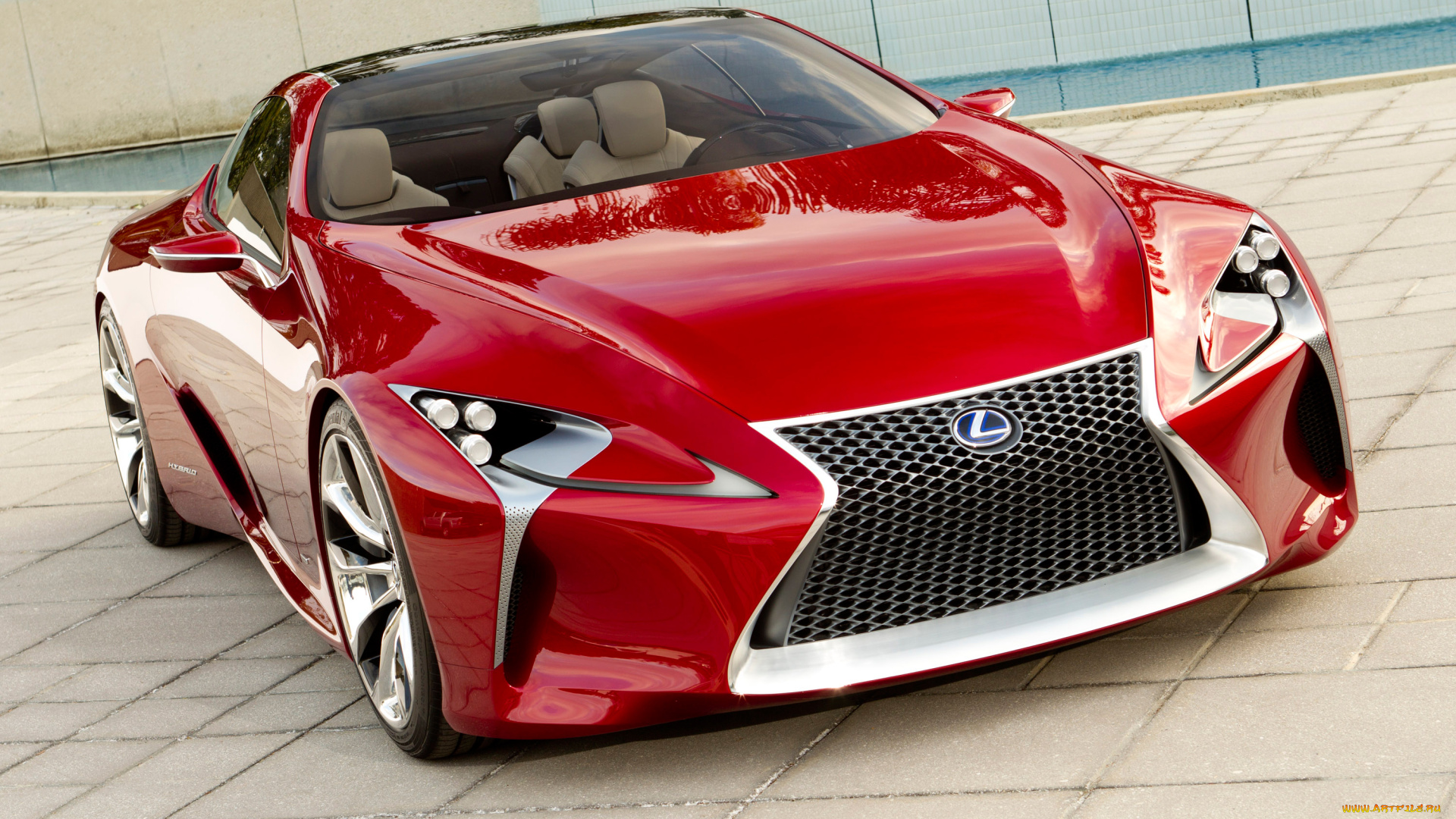 lexus, if, lc, sport, coupe, concept, 2012, автомобили, lexus, sport, 2012, concept, if, lc, красный, coupe, car