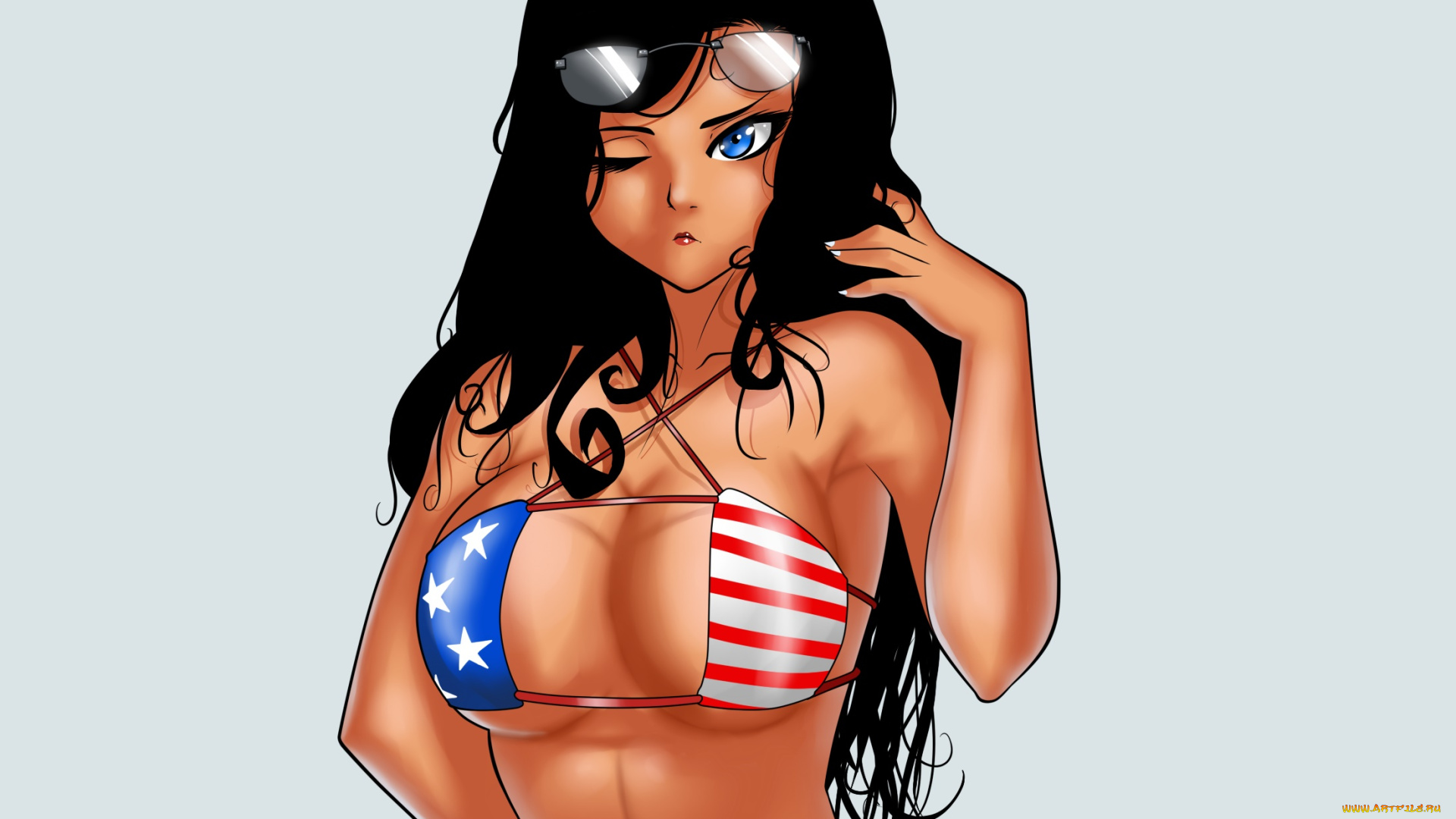 разное, арты, фон, взгляд, девушка