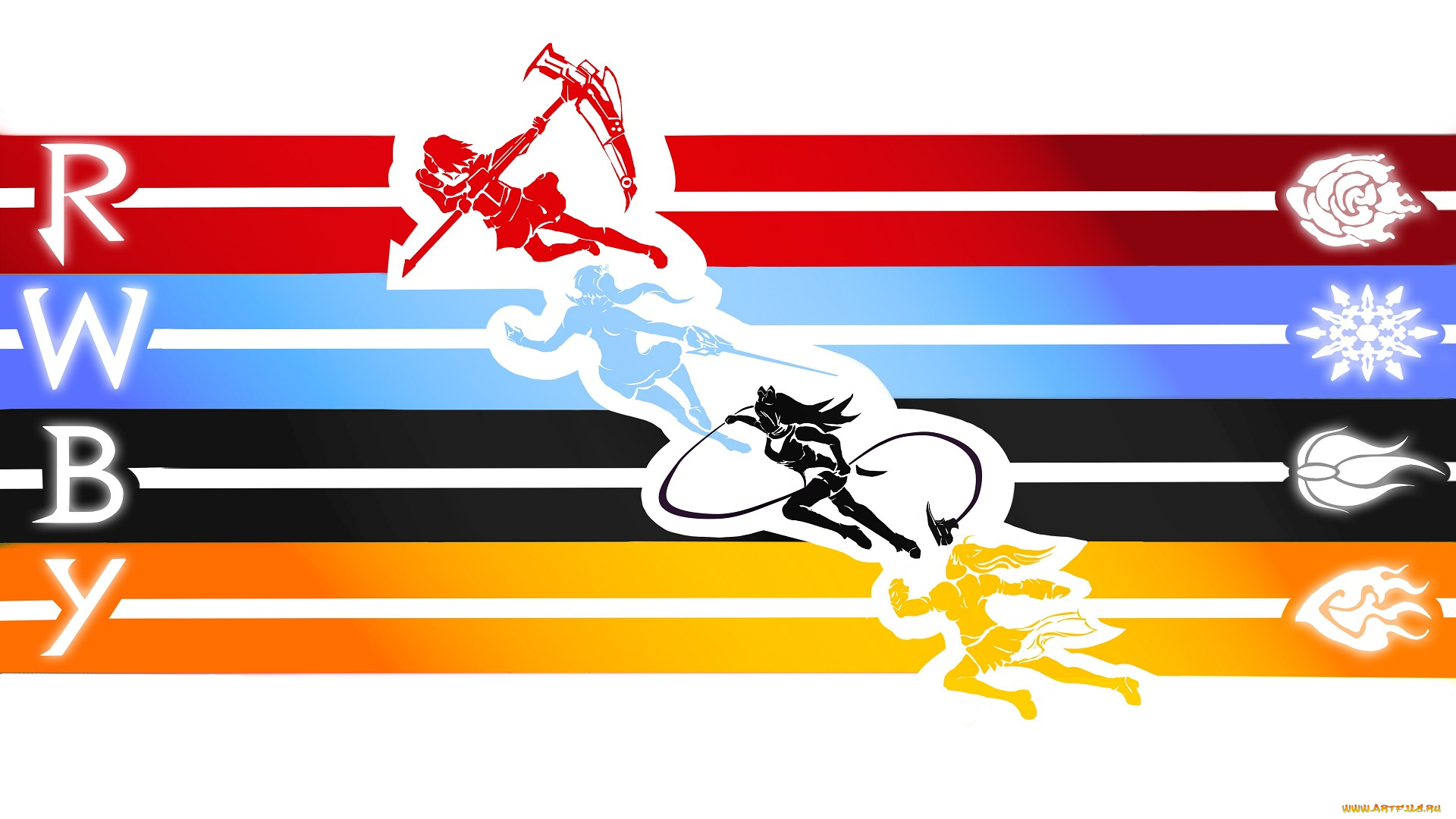 red, , white, , black, аниме, rwby, персонажи