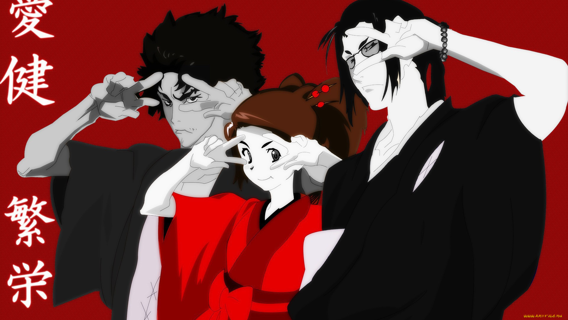samurai, champloo, аниме, персонажи