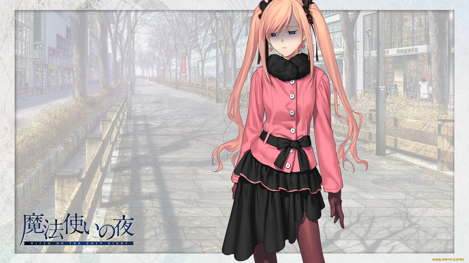 witch, on, the, holy, night, аниме, unknown, , другое, фон, взгляд, девушка