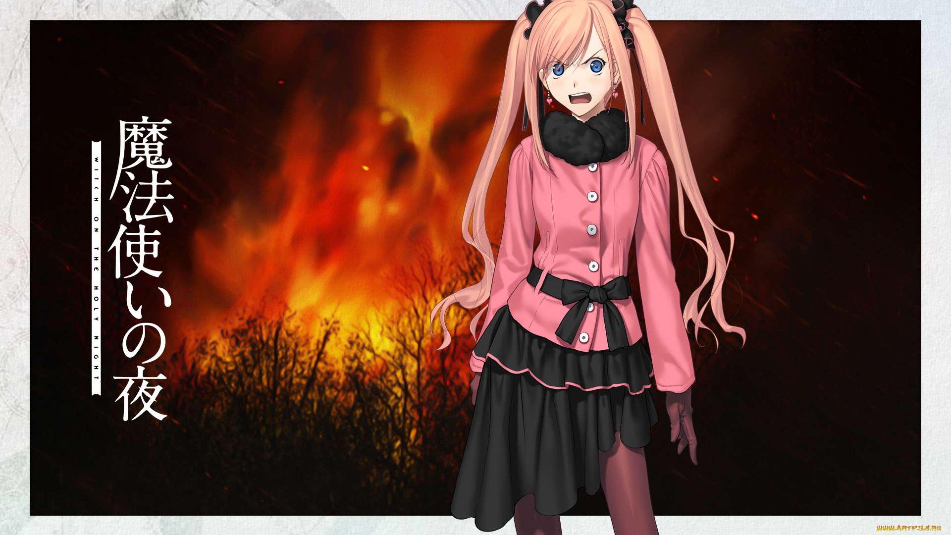 witch, on, the, holy, night, аниме, unknown, , другое, фон, взгляд, девушка