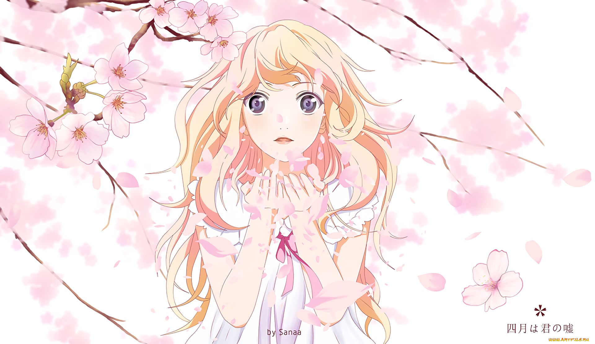 your, lie, in, april, аниме, shigatsu, wa, kimi, no, uso, фон, девушка, взгляд