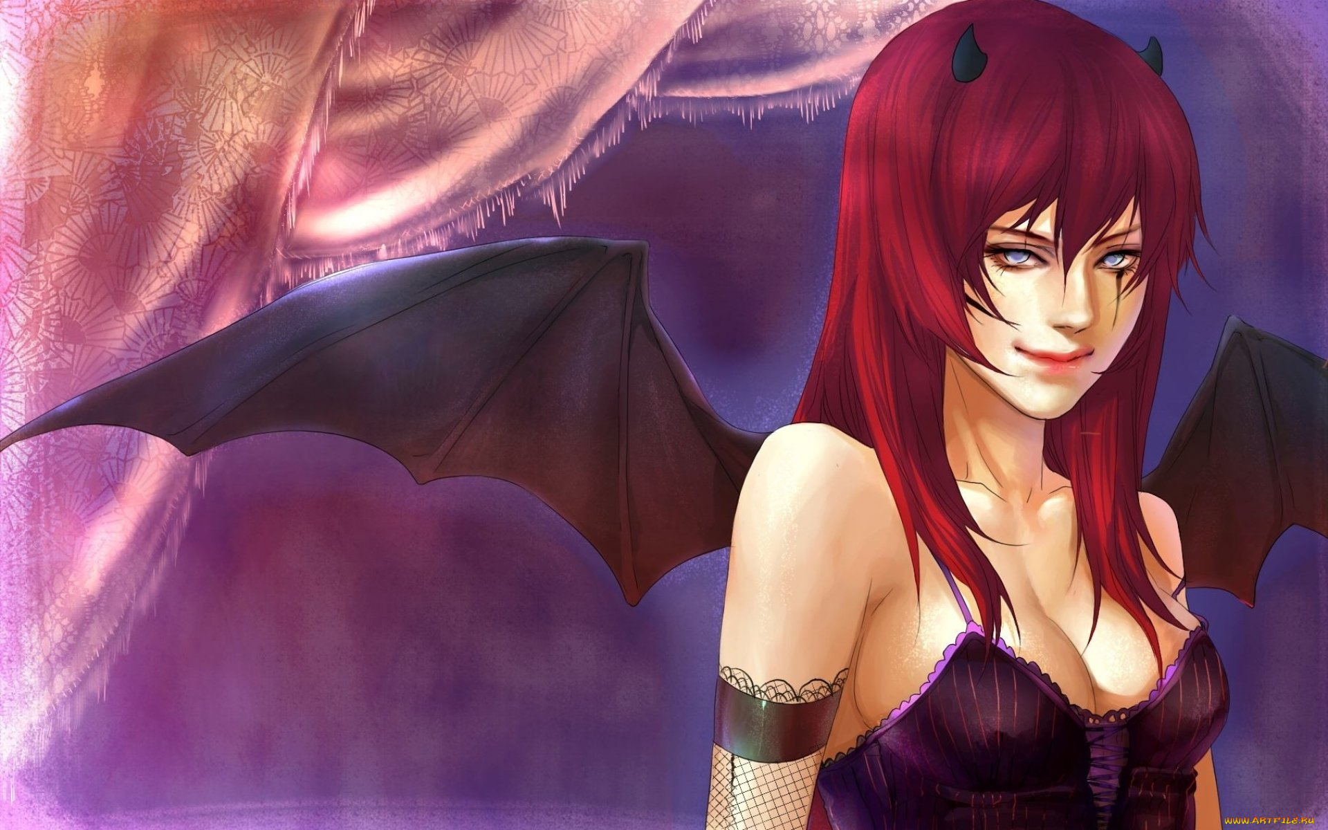 фэнтези, демоны, демон, девушка, арт