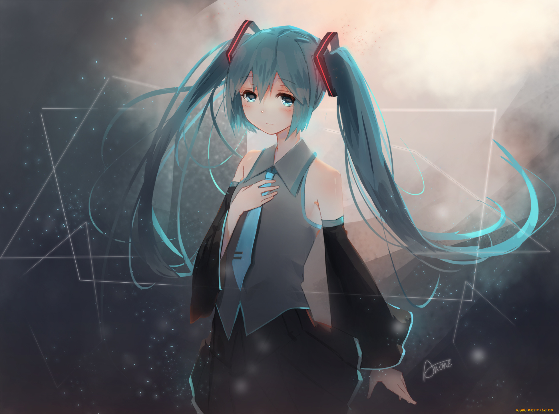 аниме, vocaloid, hatsune, miku, anone