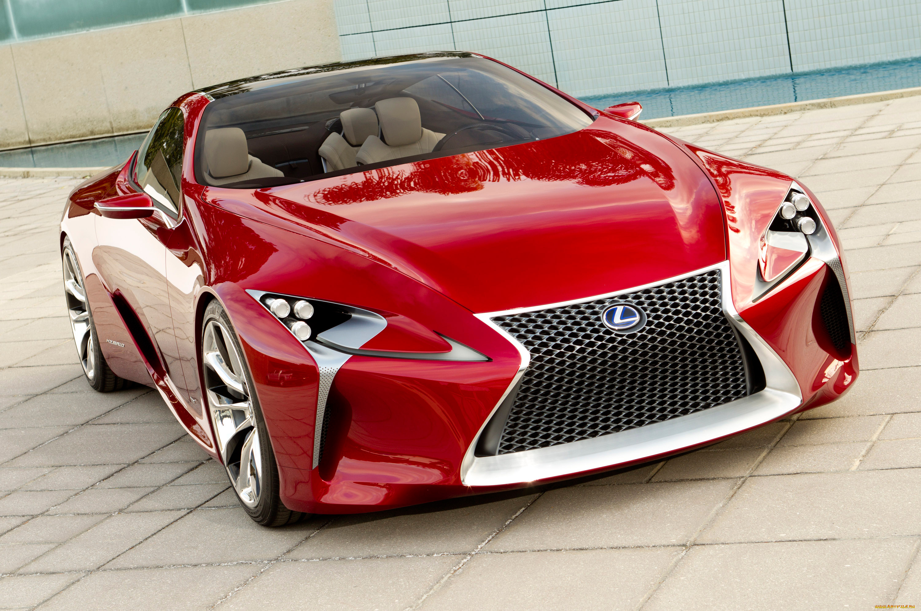 lexus, if, lc, sport, coupe, concept, 2012, автомобили, lexus, sport, 2012, concept, if, lc, красный, coupe, car
