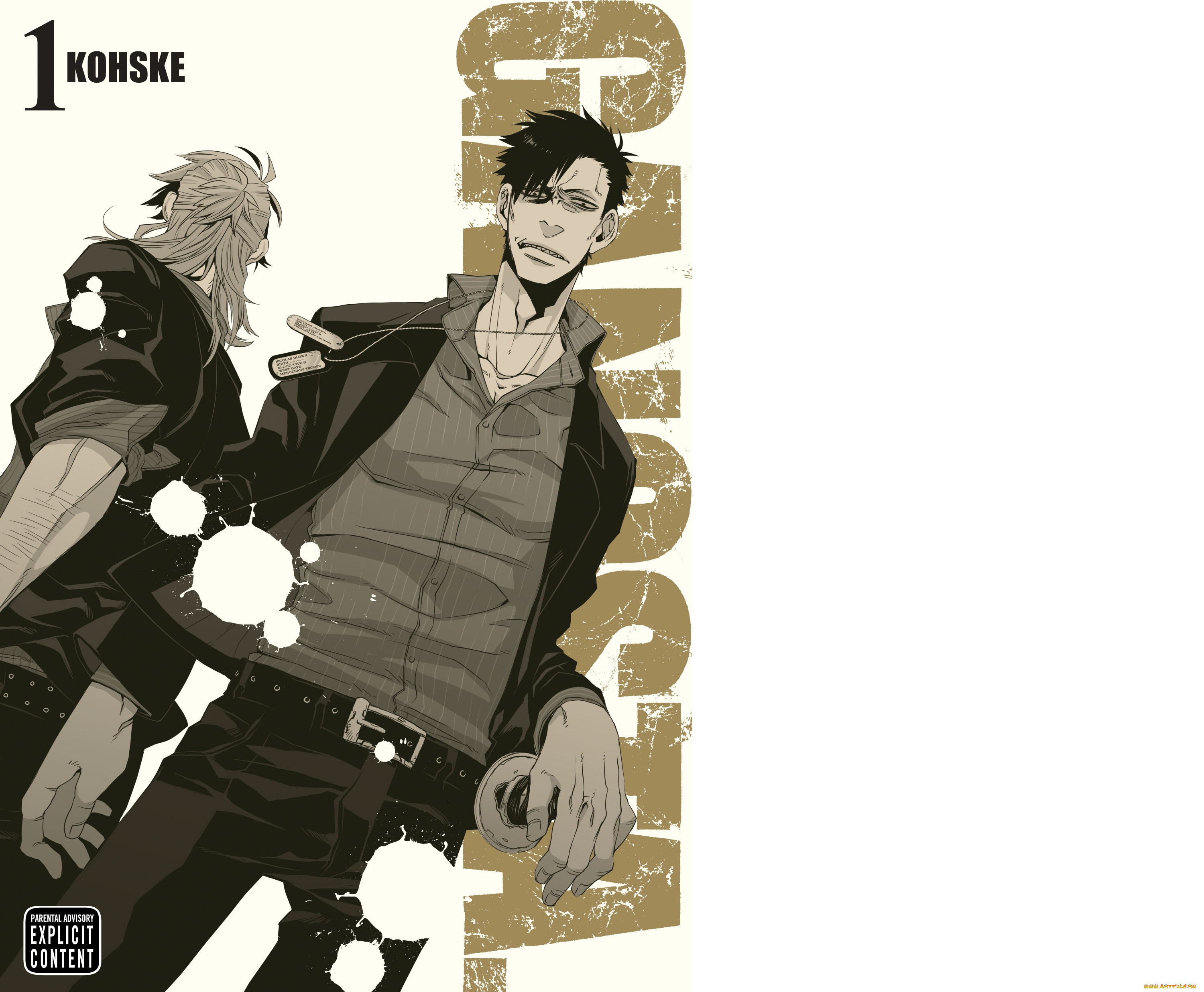 аниме, gangsta, бандитос