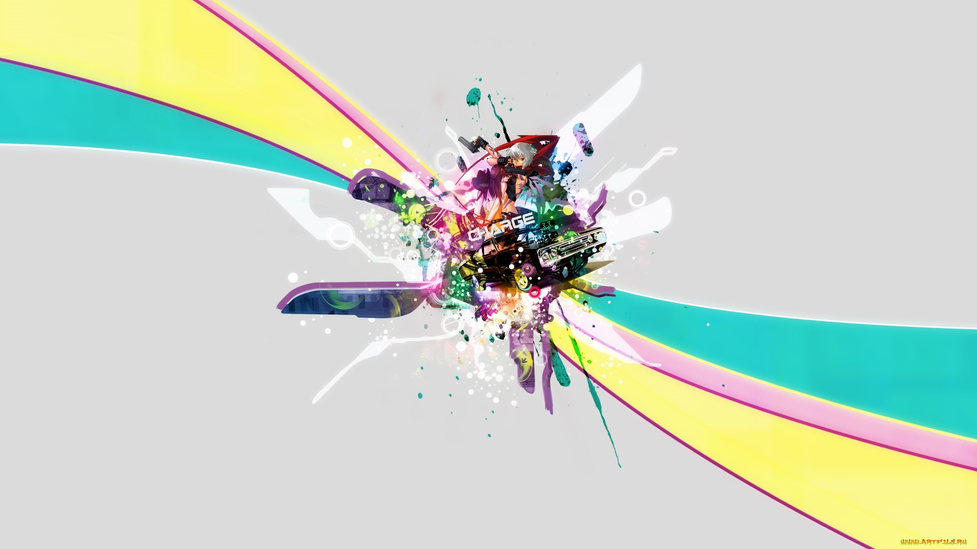 аниме, bakuretsu, tenshi, девушка