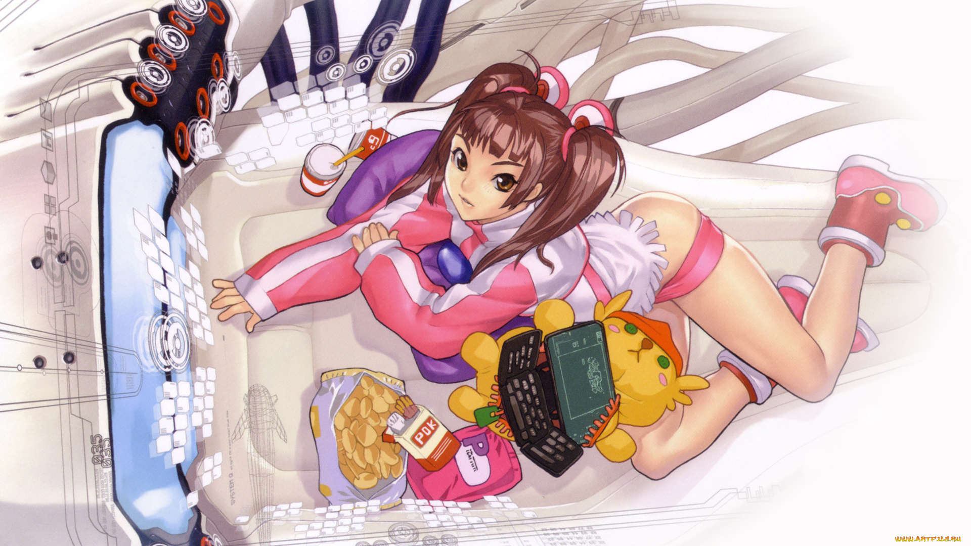 аниме, bakuretsu, tenshi, девушка