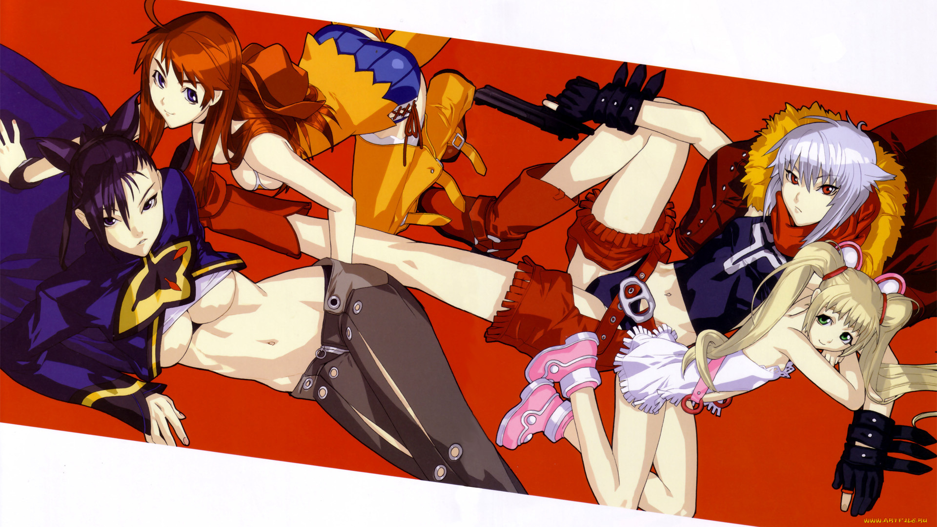 аниме, bakuretsu, tenshi, девушки