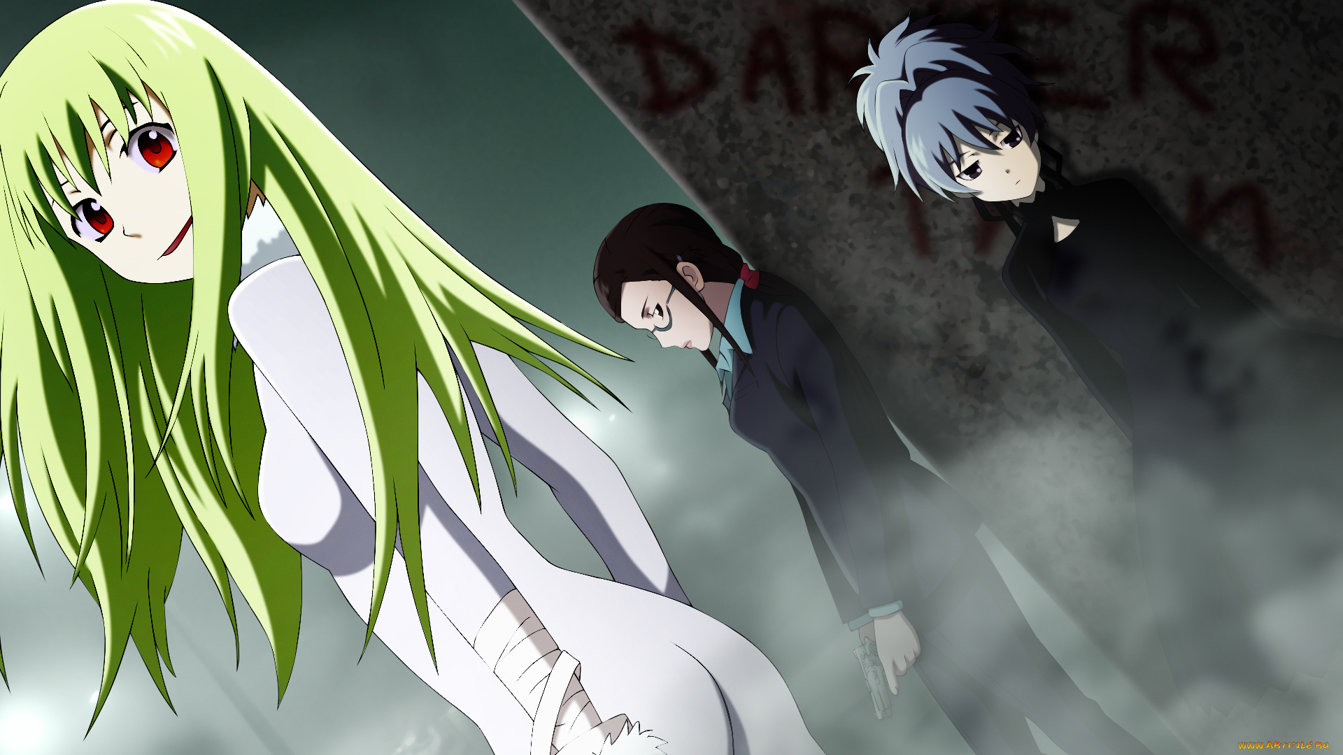 аниме, darker, than, black, девушки