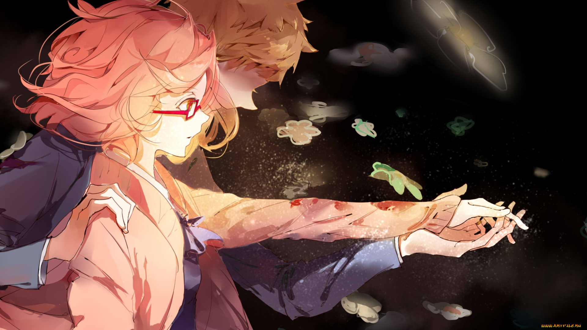 аниме, kyoukai, no, kanata, за, гранью