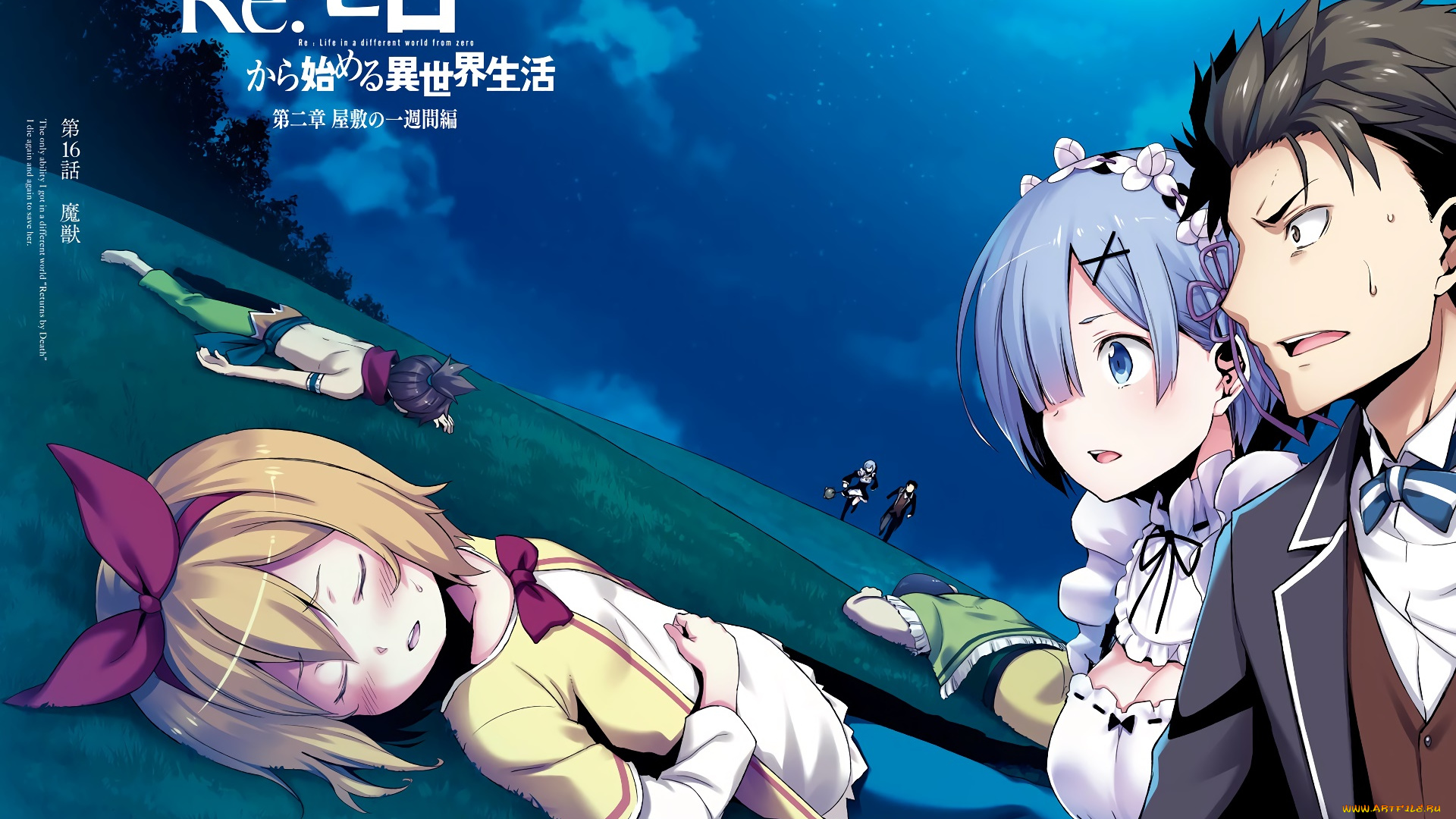 аниме, re, , zero, kara, hajimeru, isekai, seikatsu, фон, взгляд, девушка