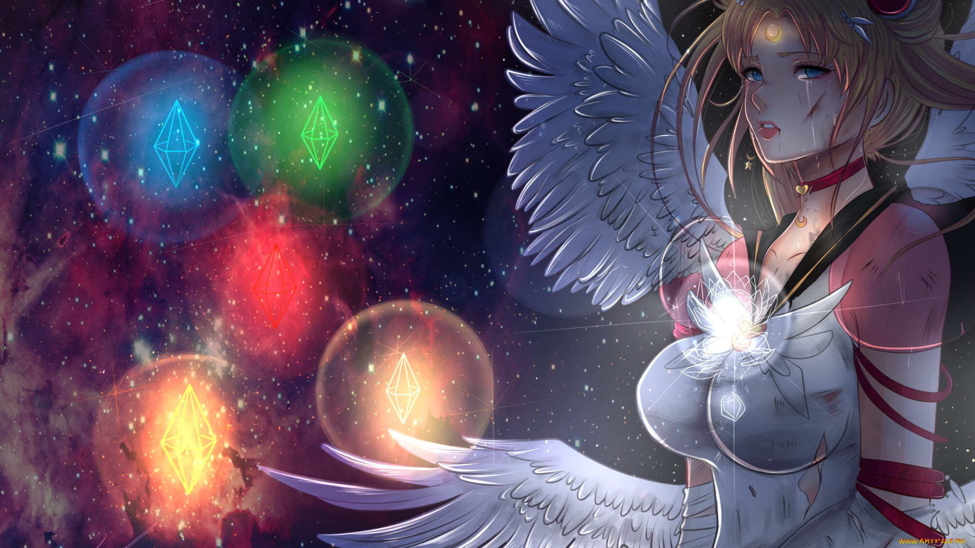 аниме, sailor, moon, ангел