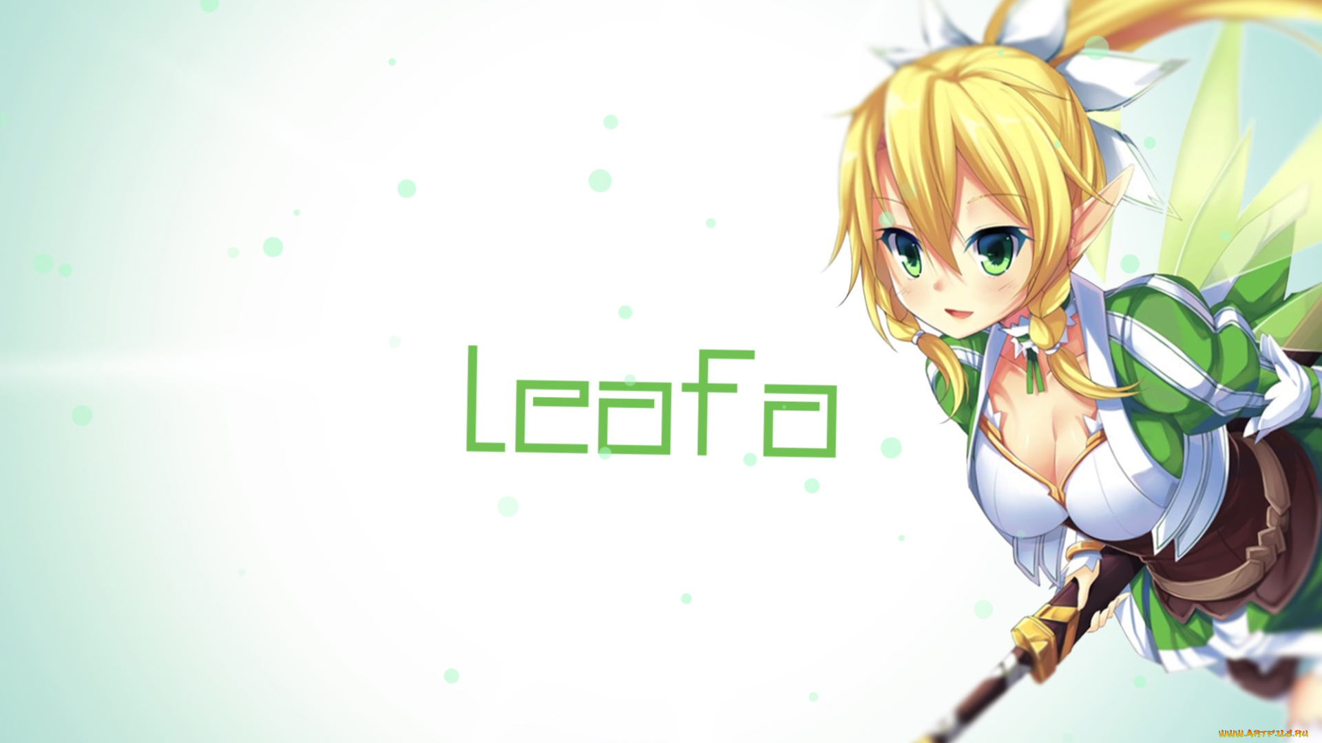 аниме, sword, art, online, девушка, взгляд, фон