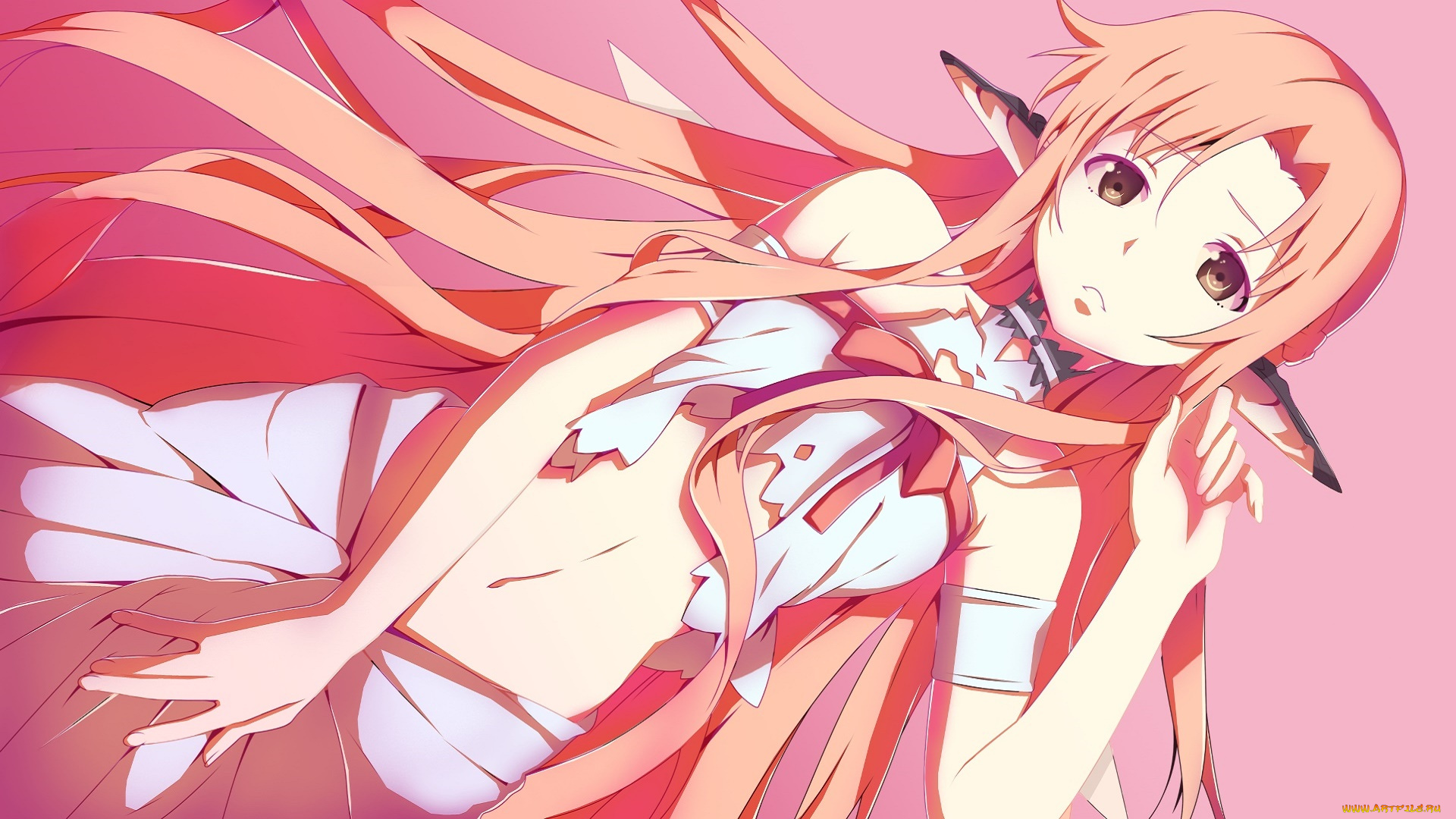 аниме, sword, art, online, фон, девушка, взгляд