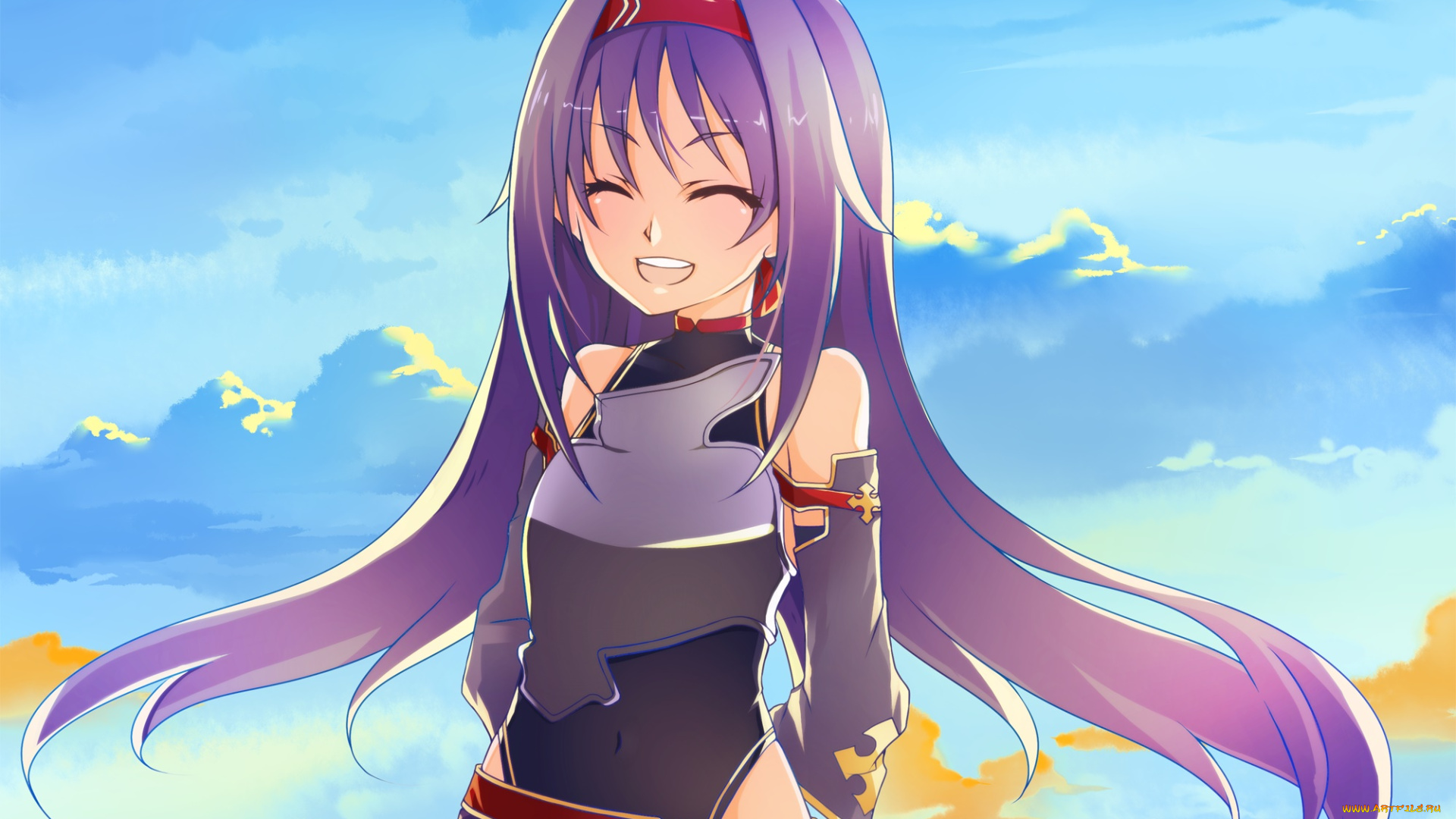 аниме, sword, art, online, фон, взгляд, девушка