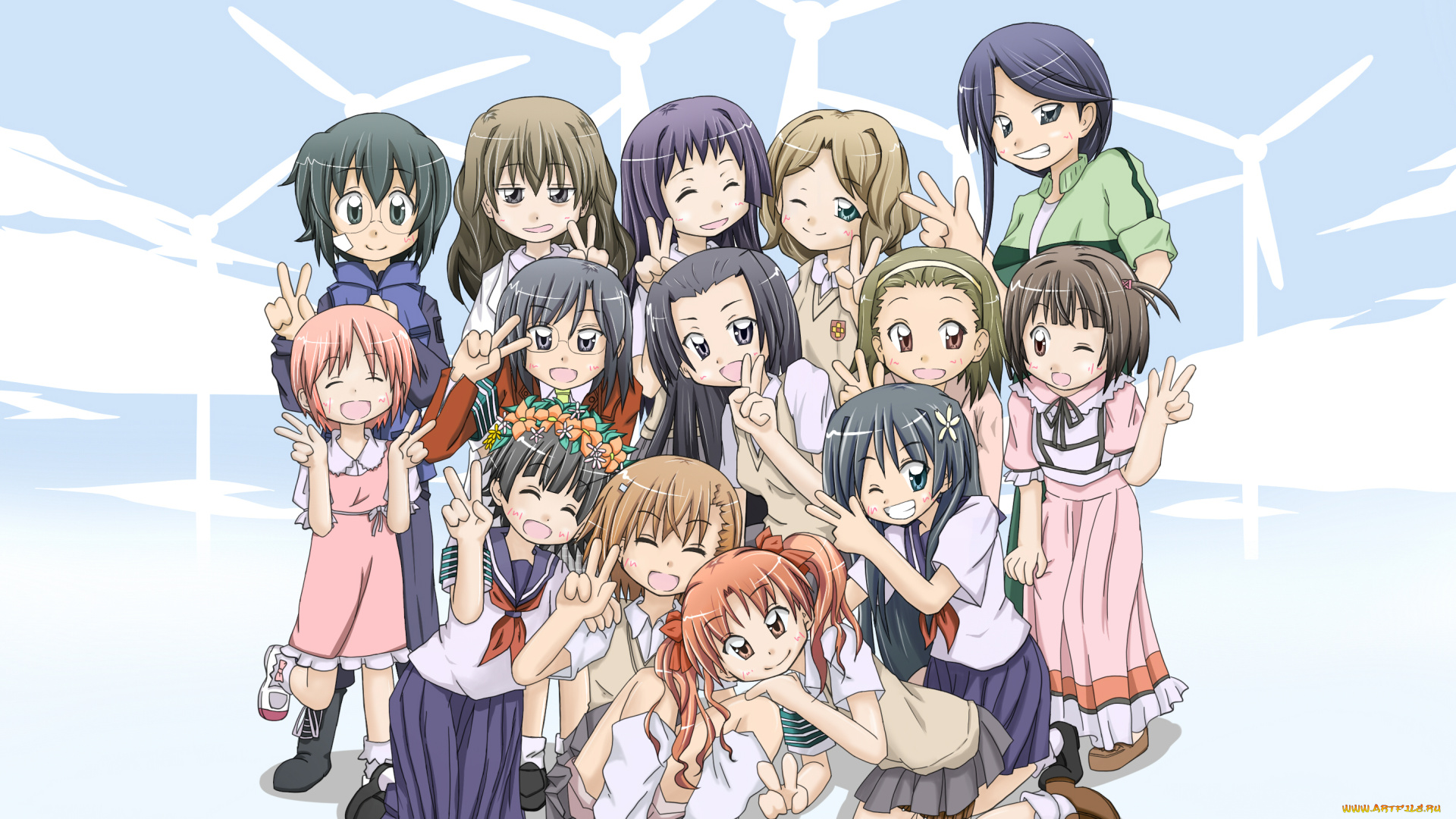 аниме, toaru, majutsu, no, index, девушки, фон, взгляд