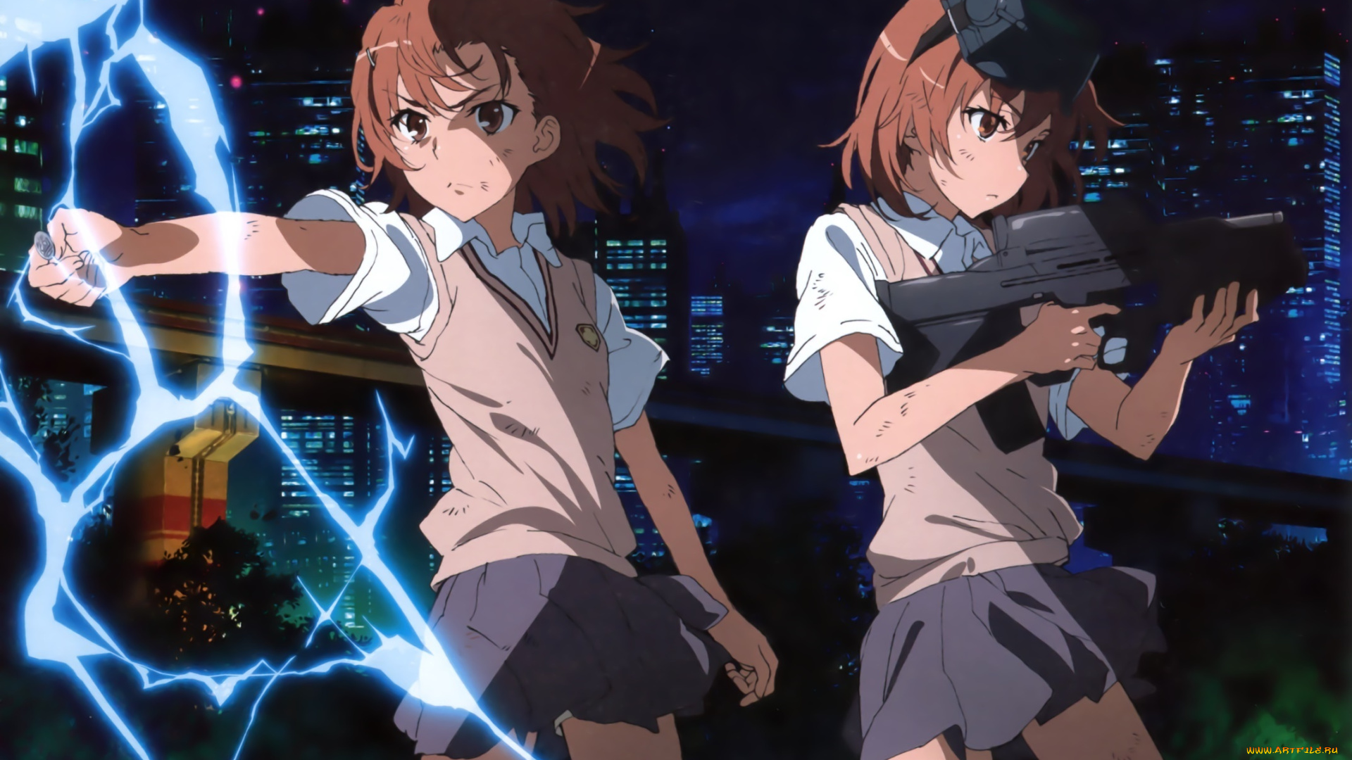 аниме, toaru, majutsu, no, index, фон, девушки, взгляд