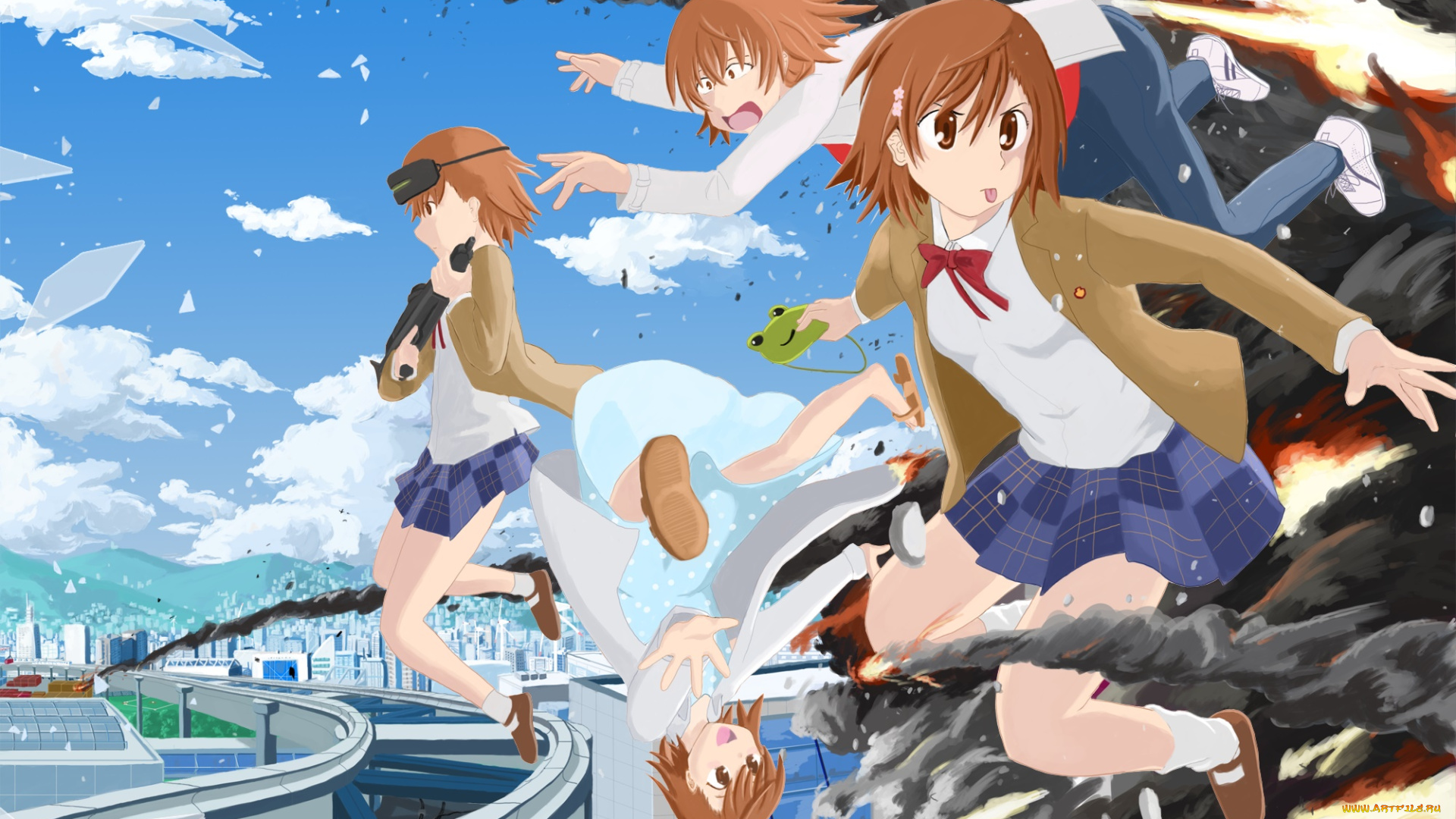 аниме, toaru, majutsu, no, index, взгляд, девушки, фон