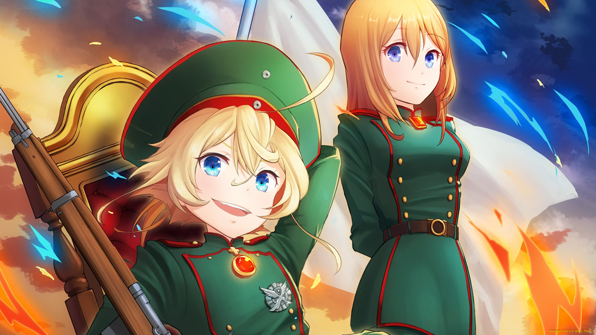 аниме, youjo, senki, tanya, degurechaff, viktoriya, ivanovna