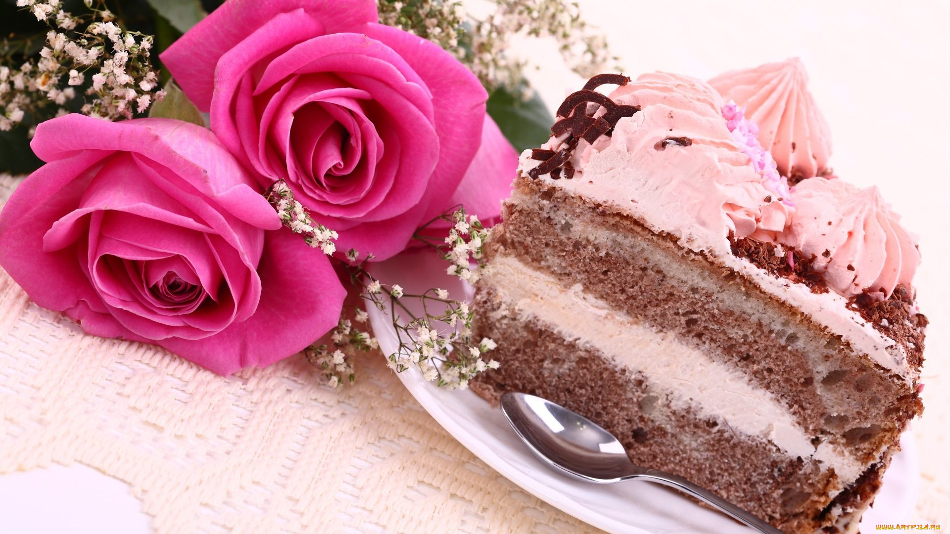 еда, торты, розы, лакомство