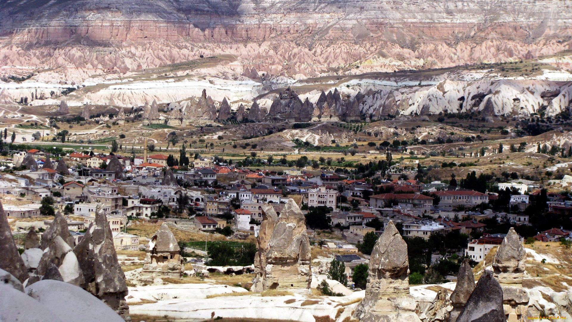 города, -, панорамы, горы, скалы, дома