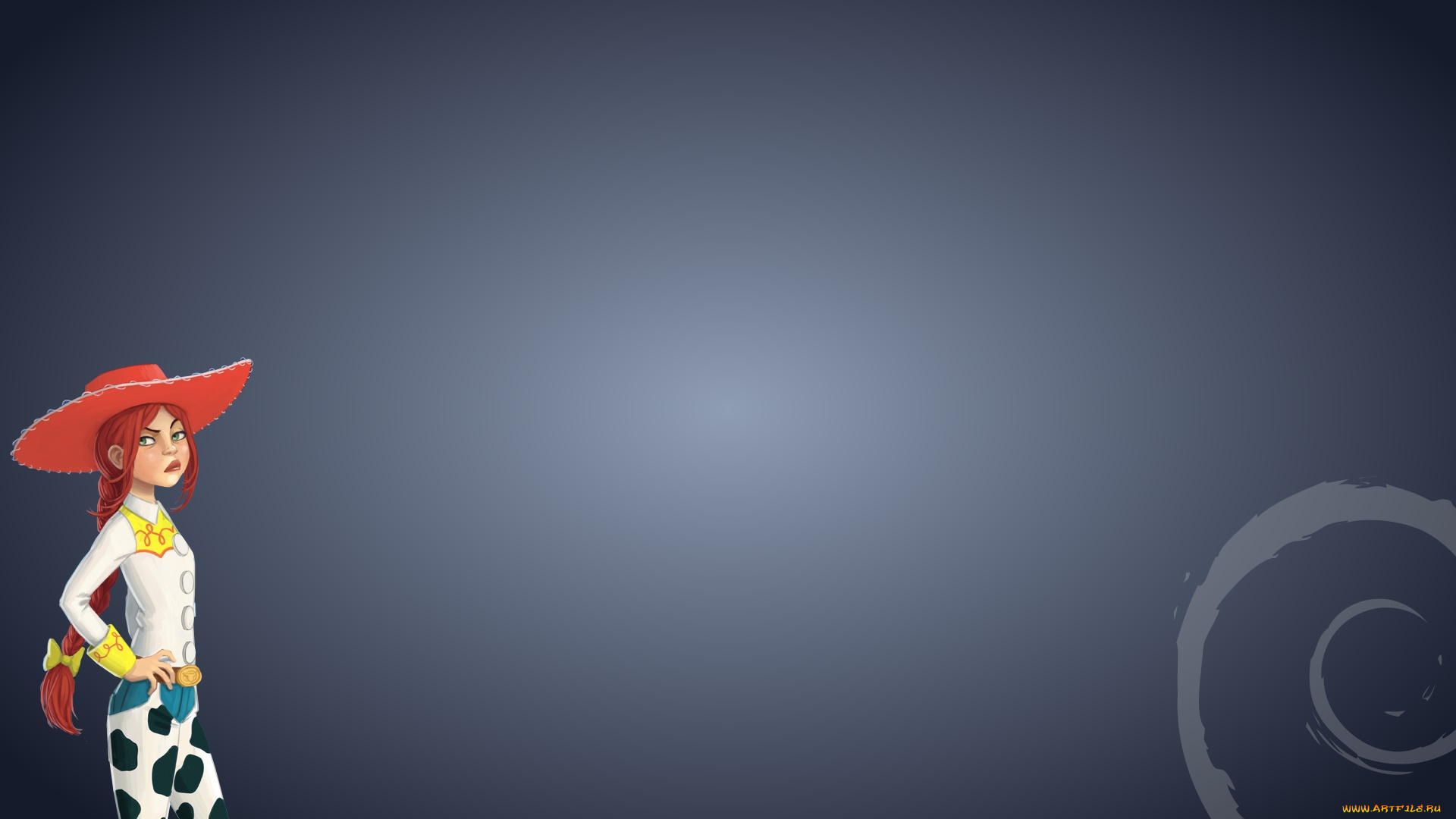 компьютеры, debian, фон, логотип