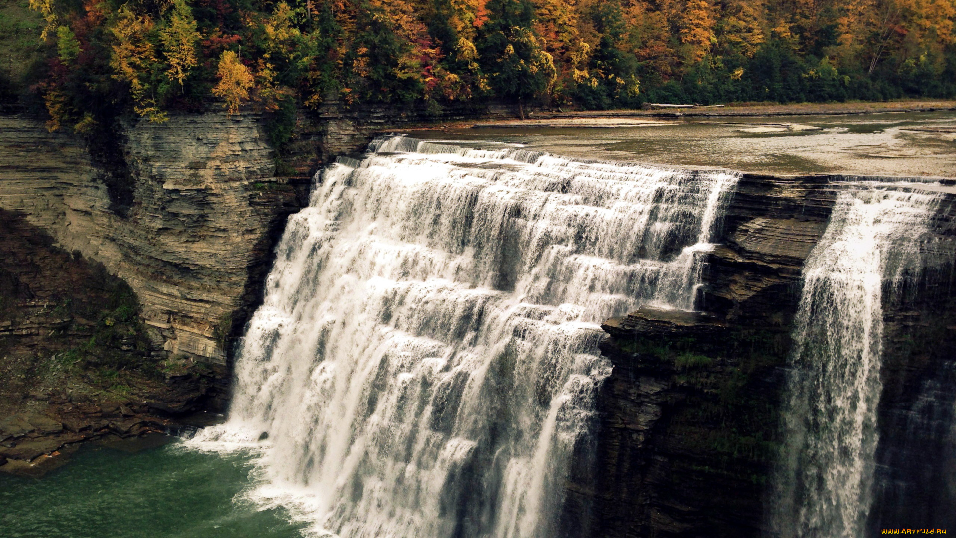 природа, водопады, потоки