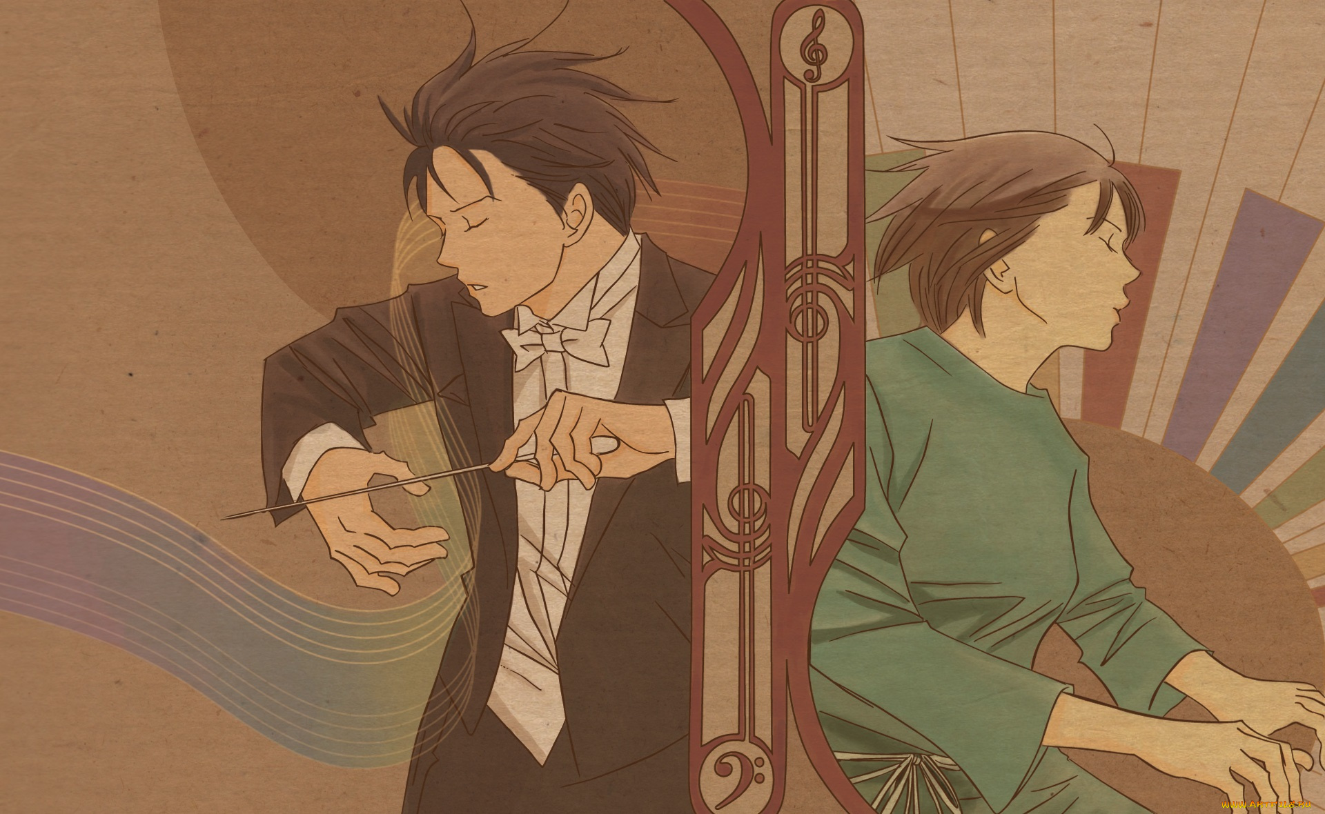 аниме, nodame, cantabile, nodame, cantabile
