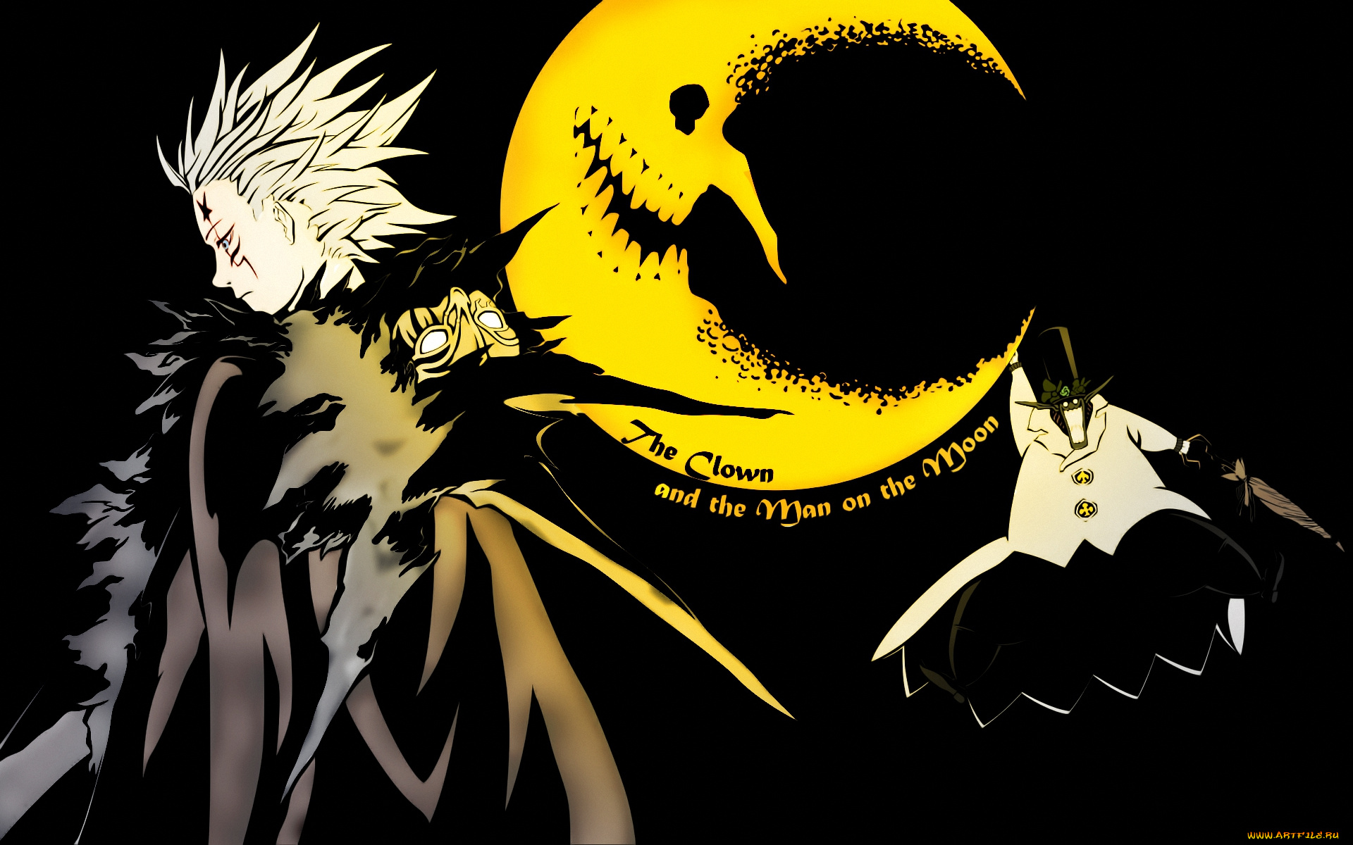 аниме, , gray-man, зонт, акума, луна, граф, allen, walker, воин, экзорцист, парень