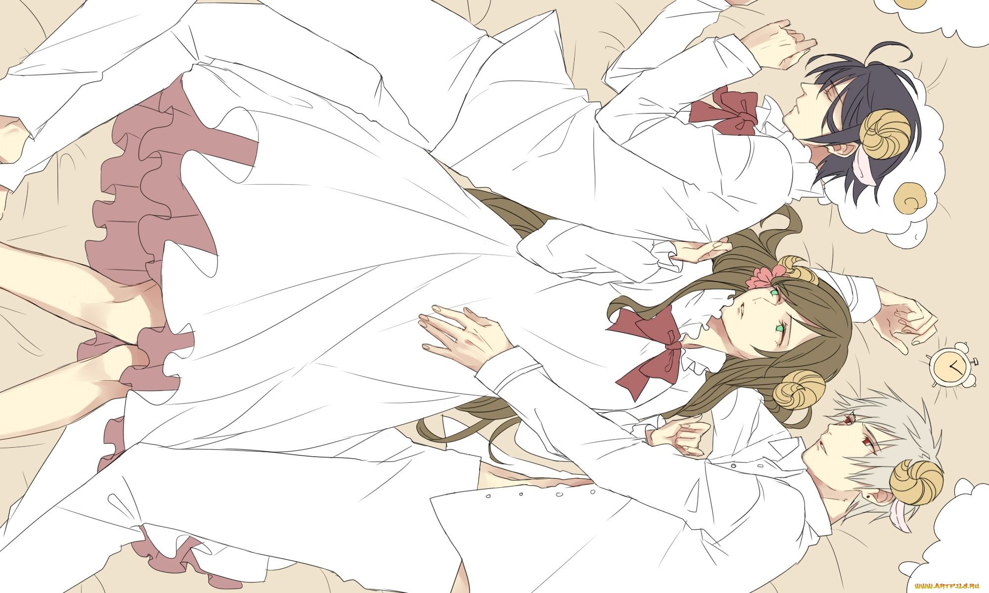 аниме, hetalia, , axis, powers, трое