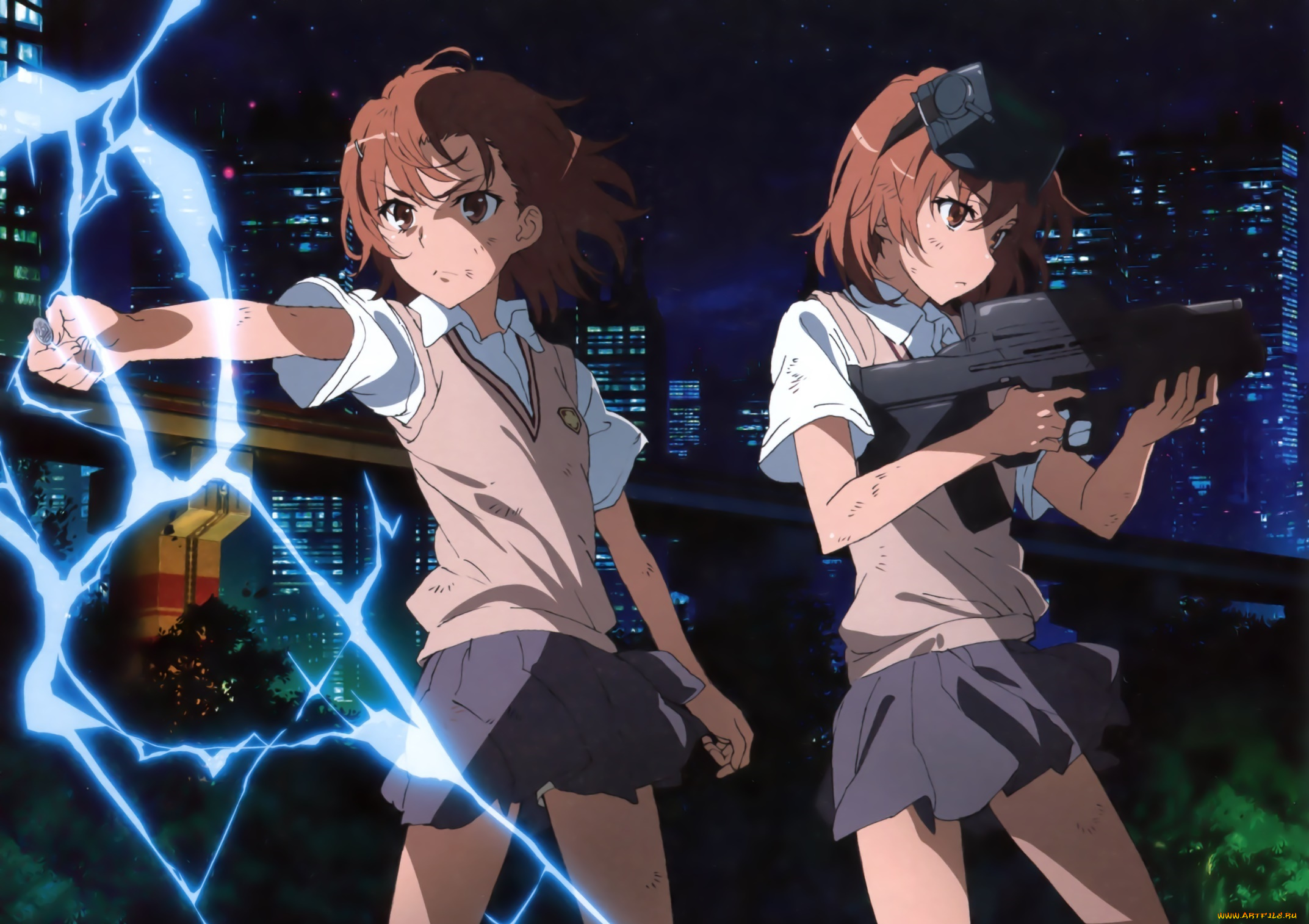 аниме, toaru, majutsu, no, index, фон, девушки, взгляд