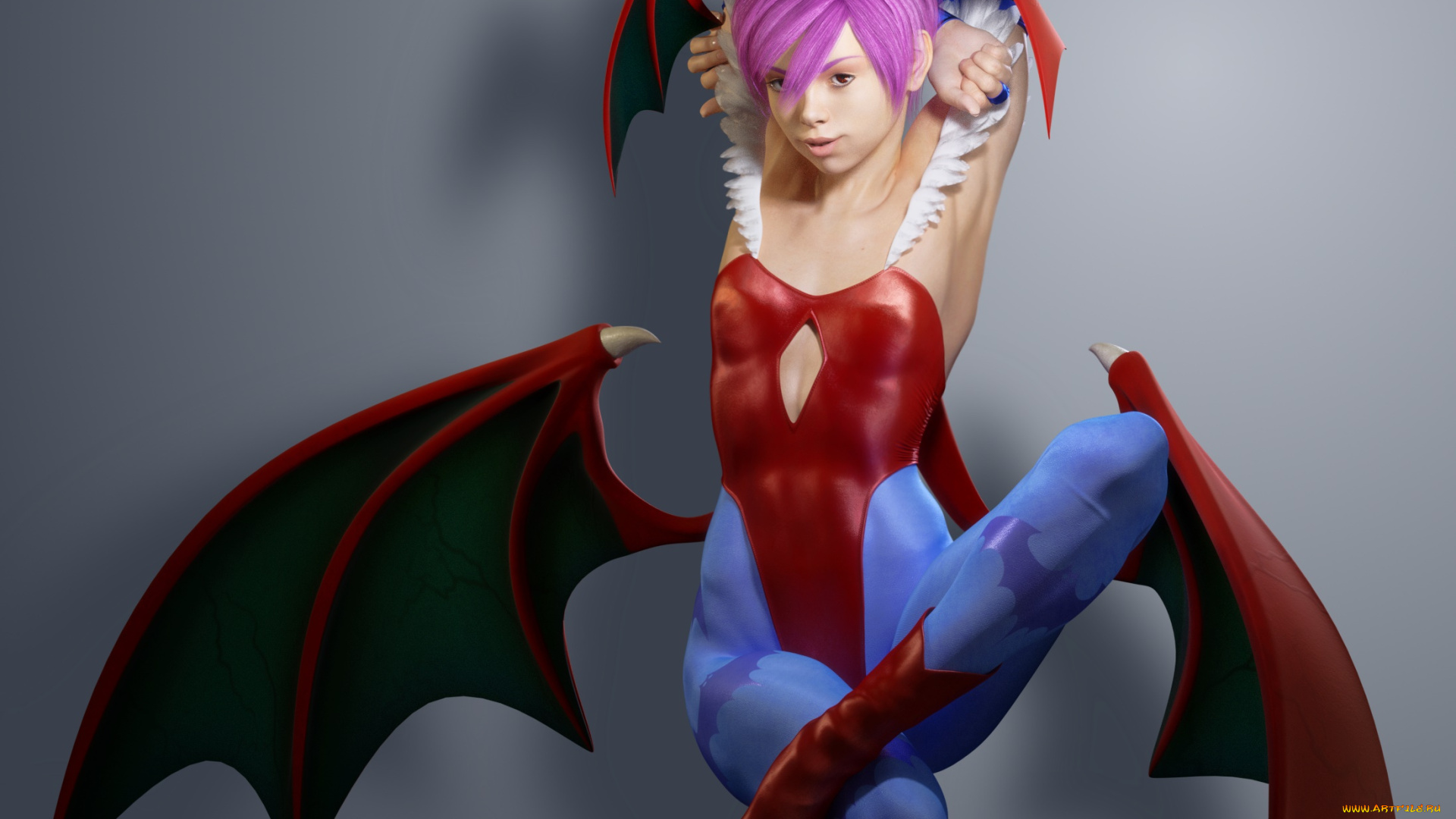 3д, графика, существа, , creatures, взгляд, девушка, фон