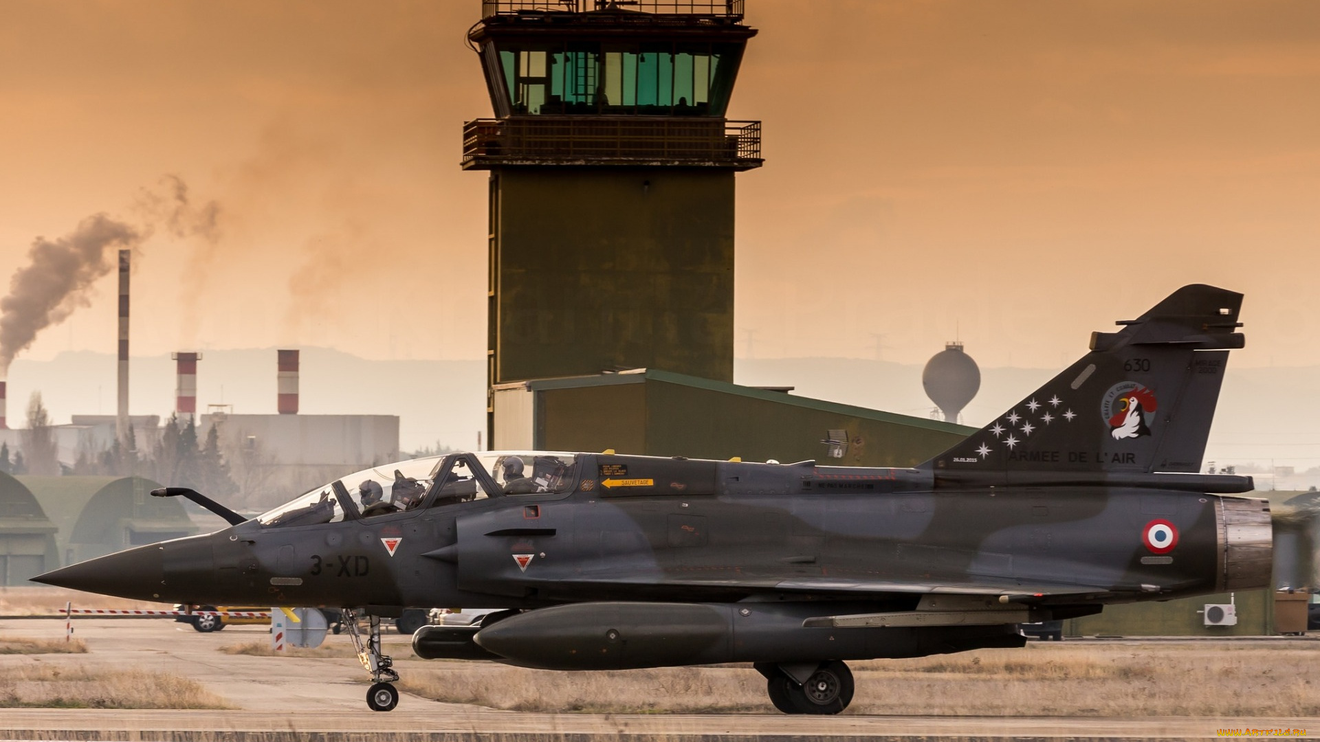 dassault, mirage, 2000d, авиация, боевые, самолёты, аэропорт, mirage, 2000d, истребитель, french, air, force, французские, ввс, sunset, military, airfield, fighter