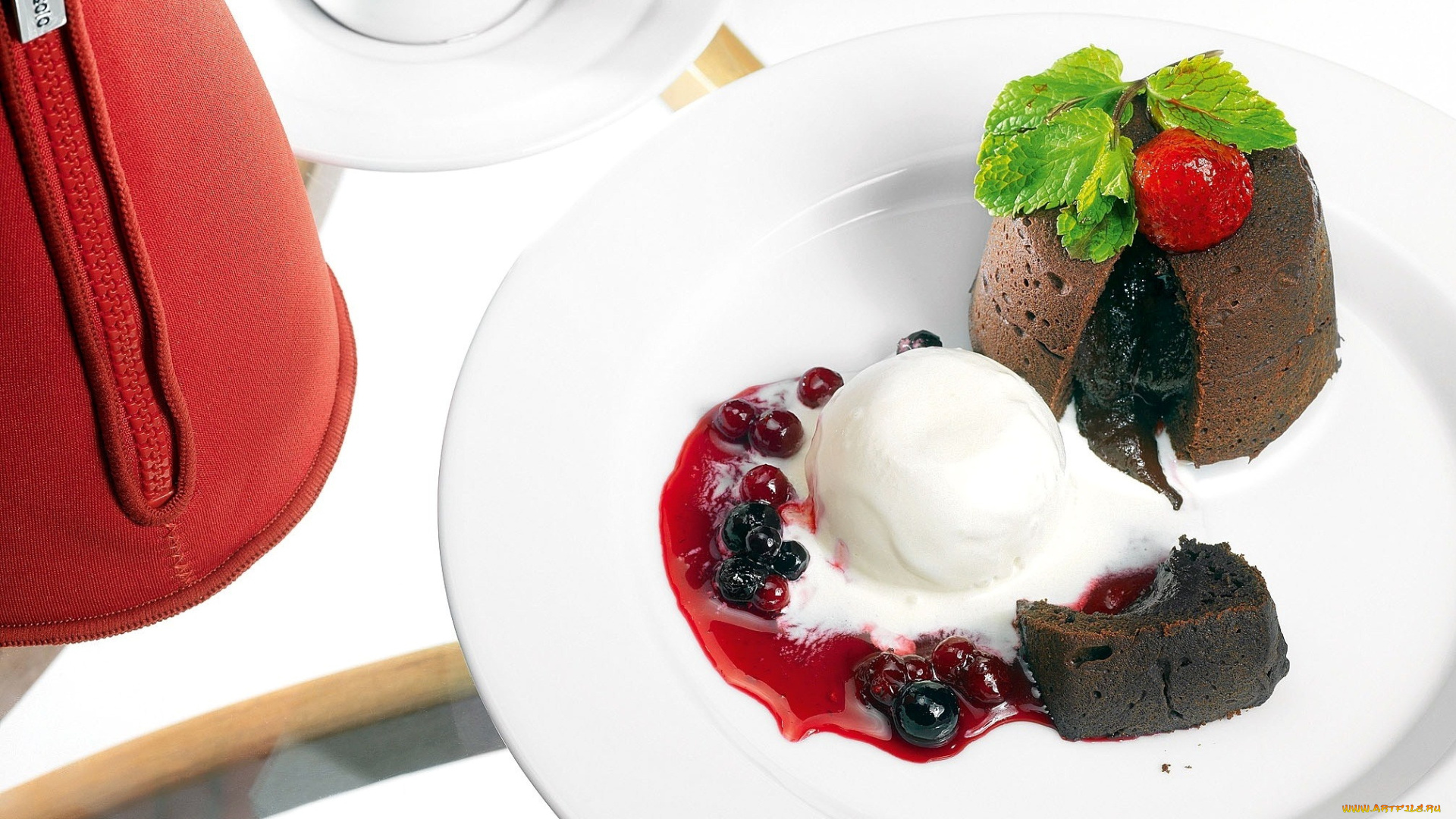 еда, мороженое, , десерты, мята, шоколадный, фондан