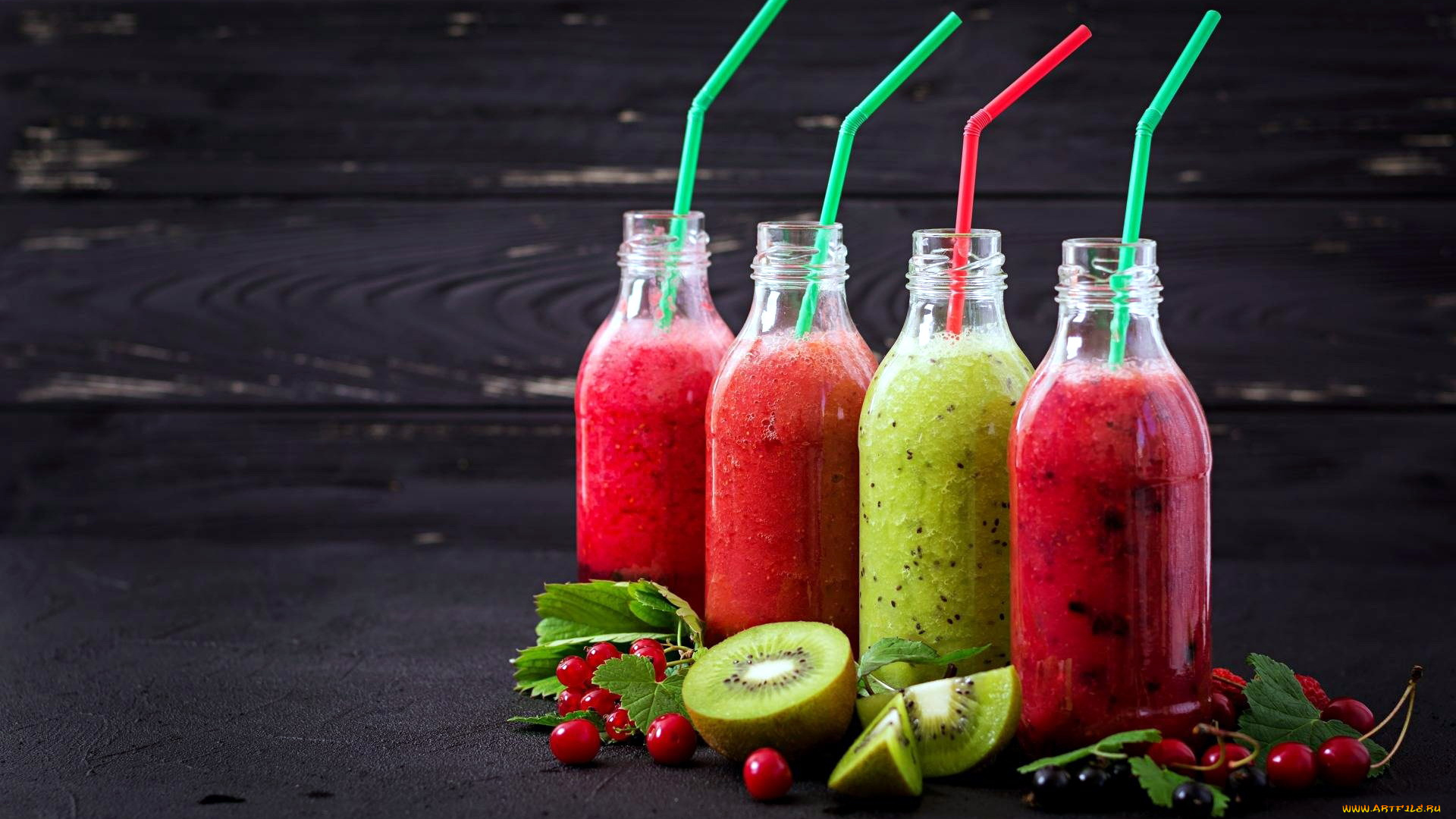 еда, напитки, смородина, киви, смузи
