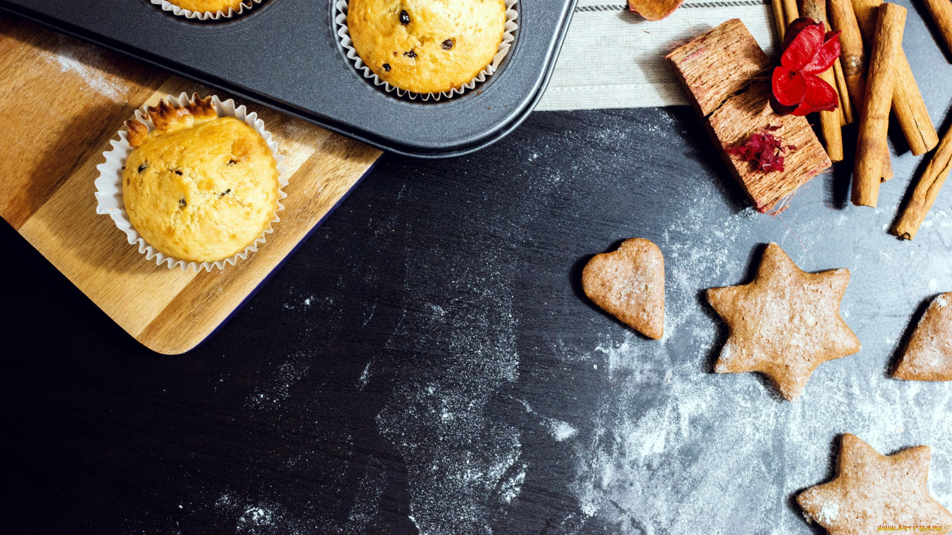 еда, пирожные, , кексы, , печенье, печенье, корица, кексы