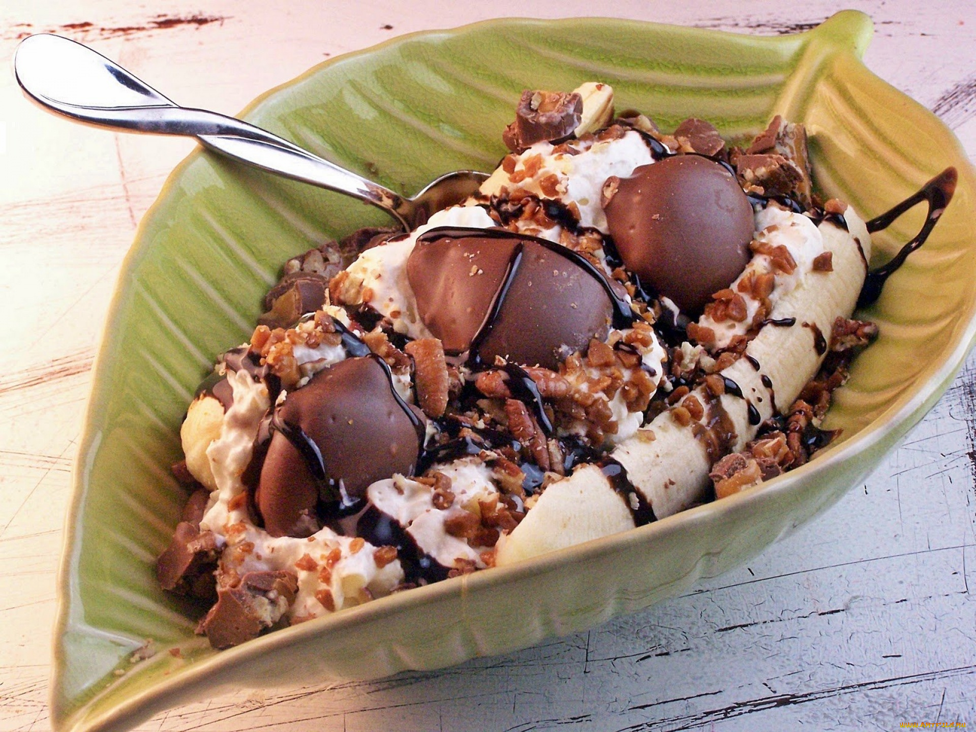 еда, мороженое, , десерты, шоколад, банан, десерт